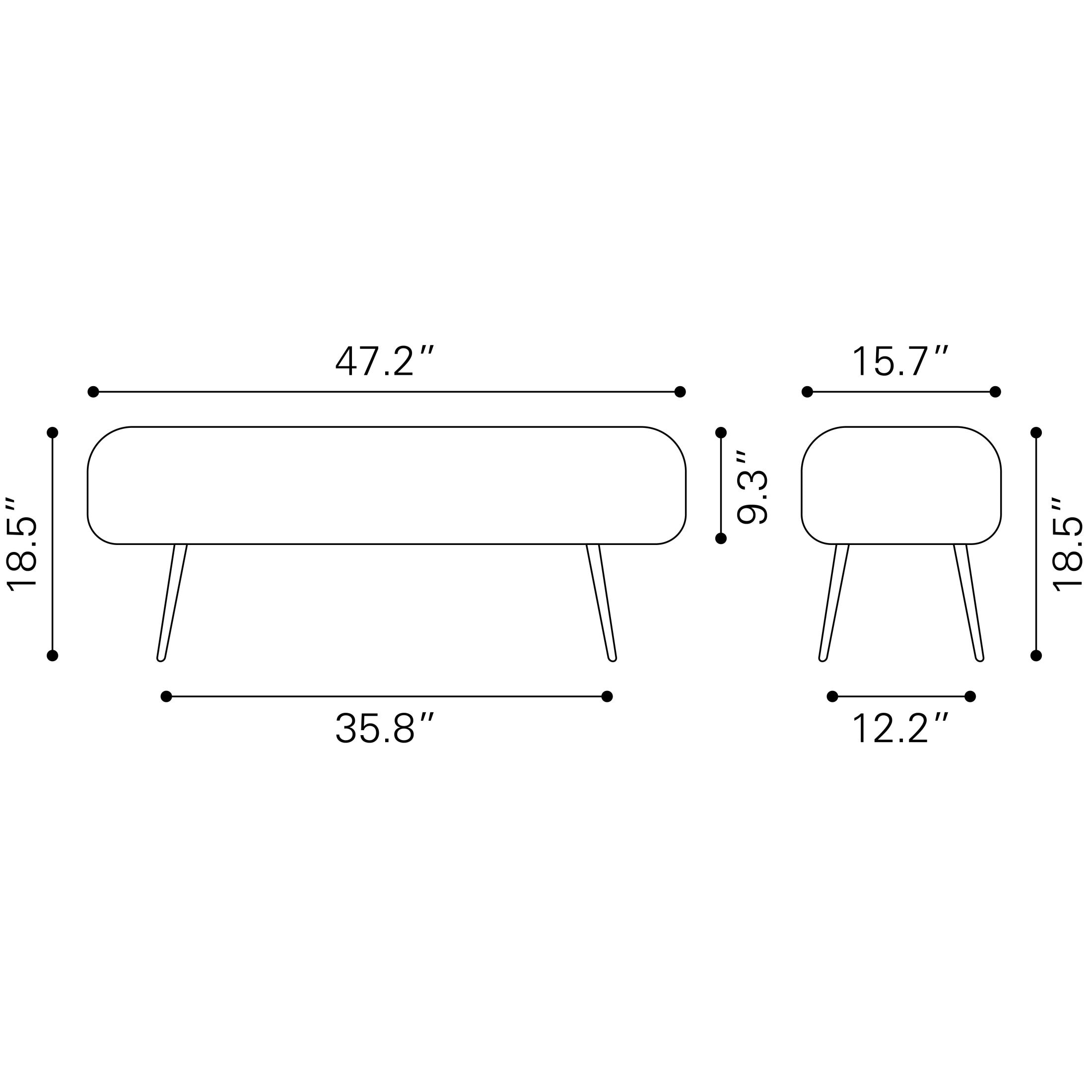 Creek Bench Glitter Black