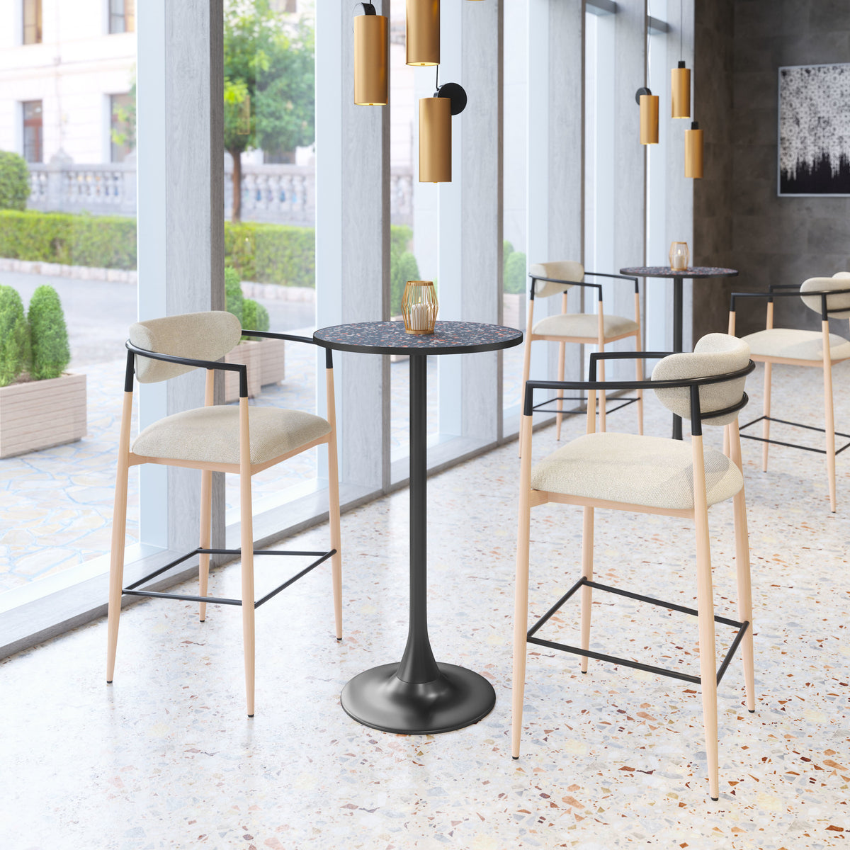 Equinox Barstool Oyster Gray & Natural