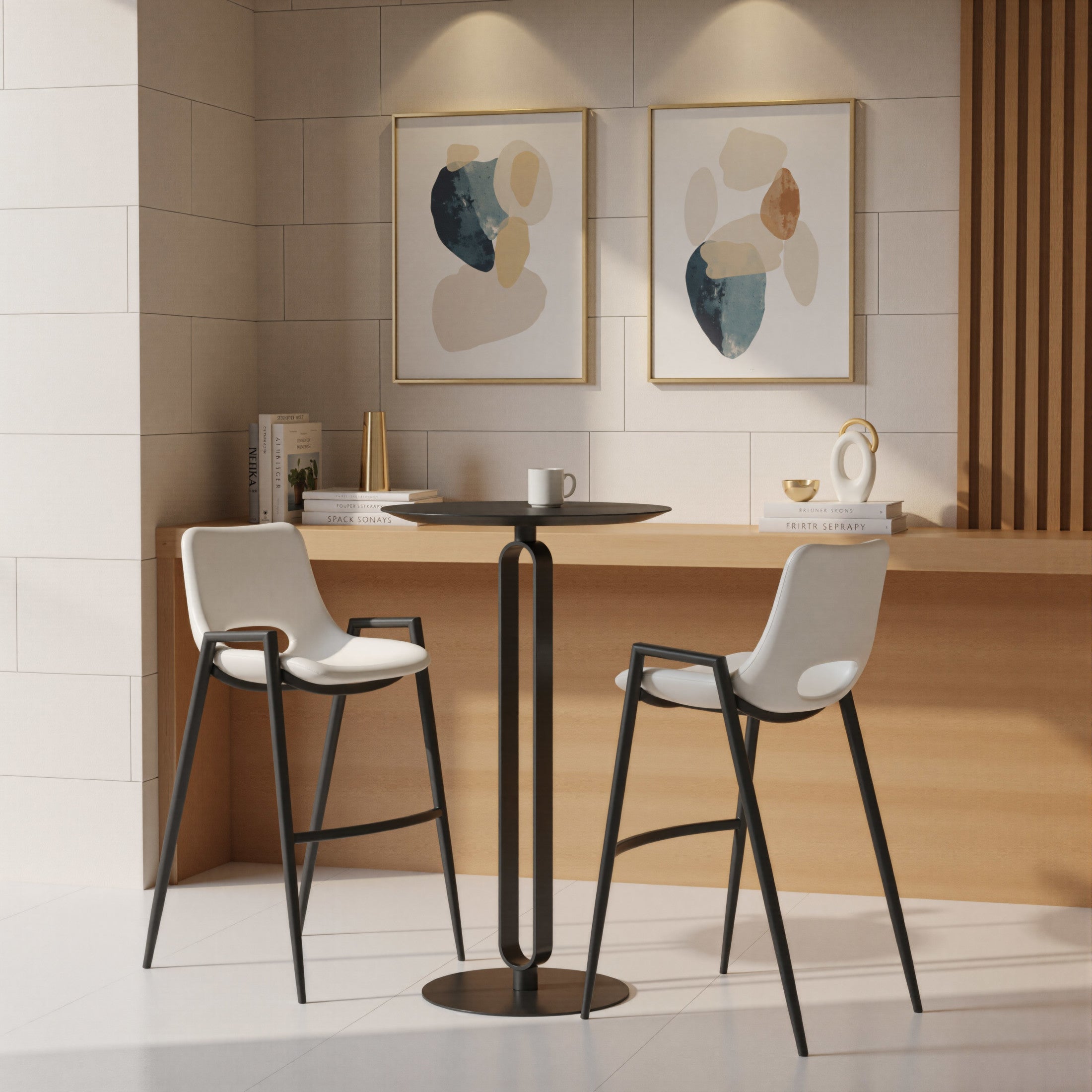 Desi Barstool (Set of 2) White