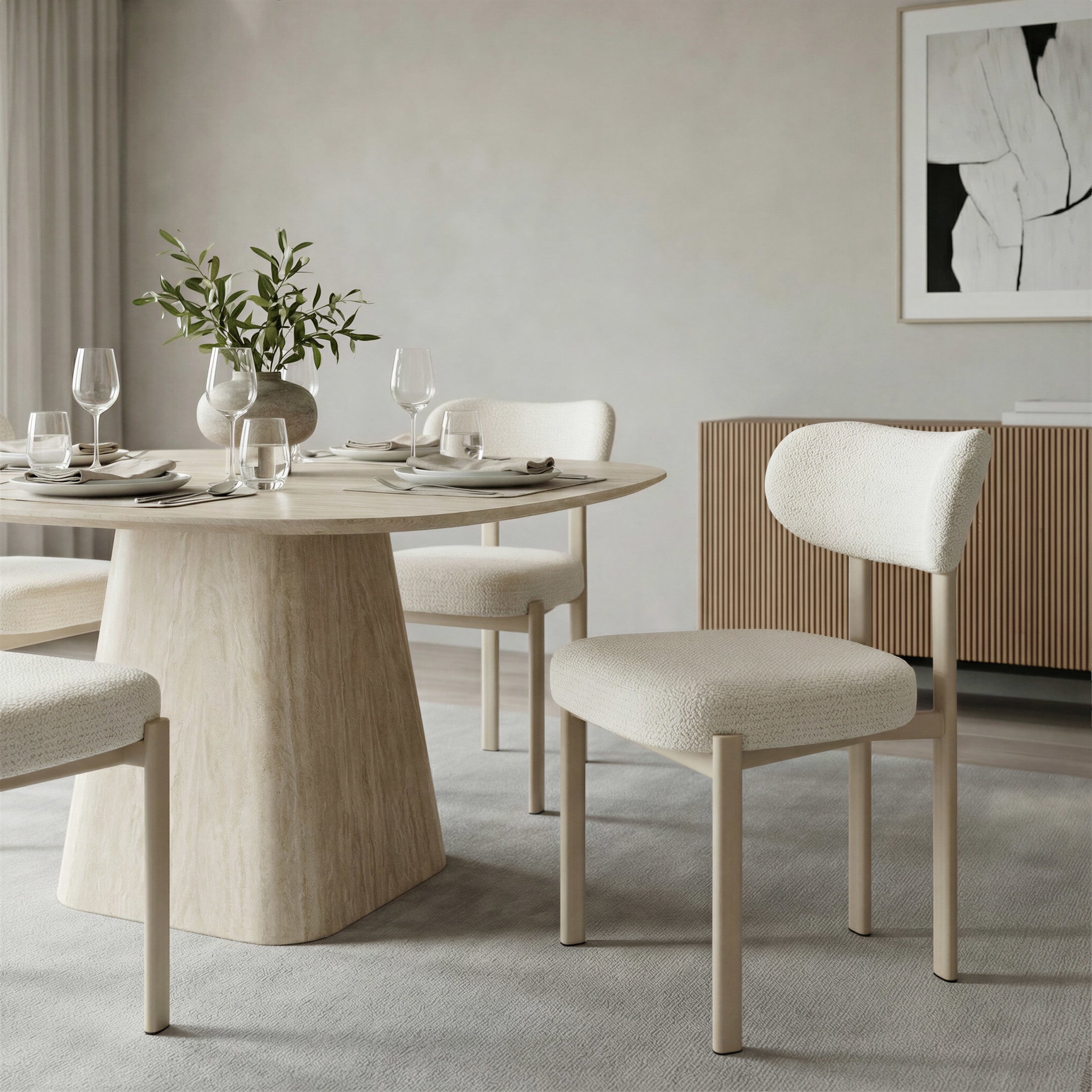 Aurea Dining Chair (Set of 4) Light Gray