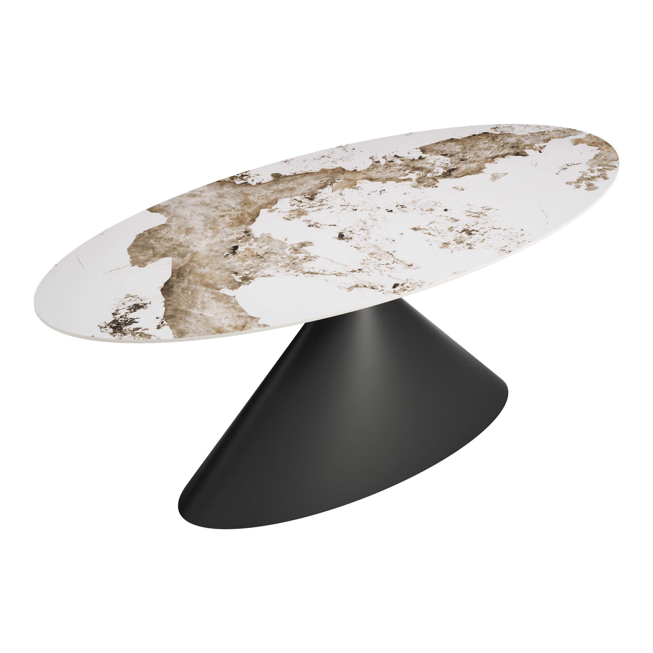Armana Dining Table White & Brown