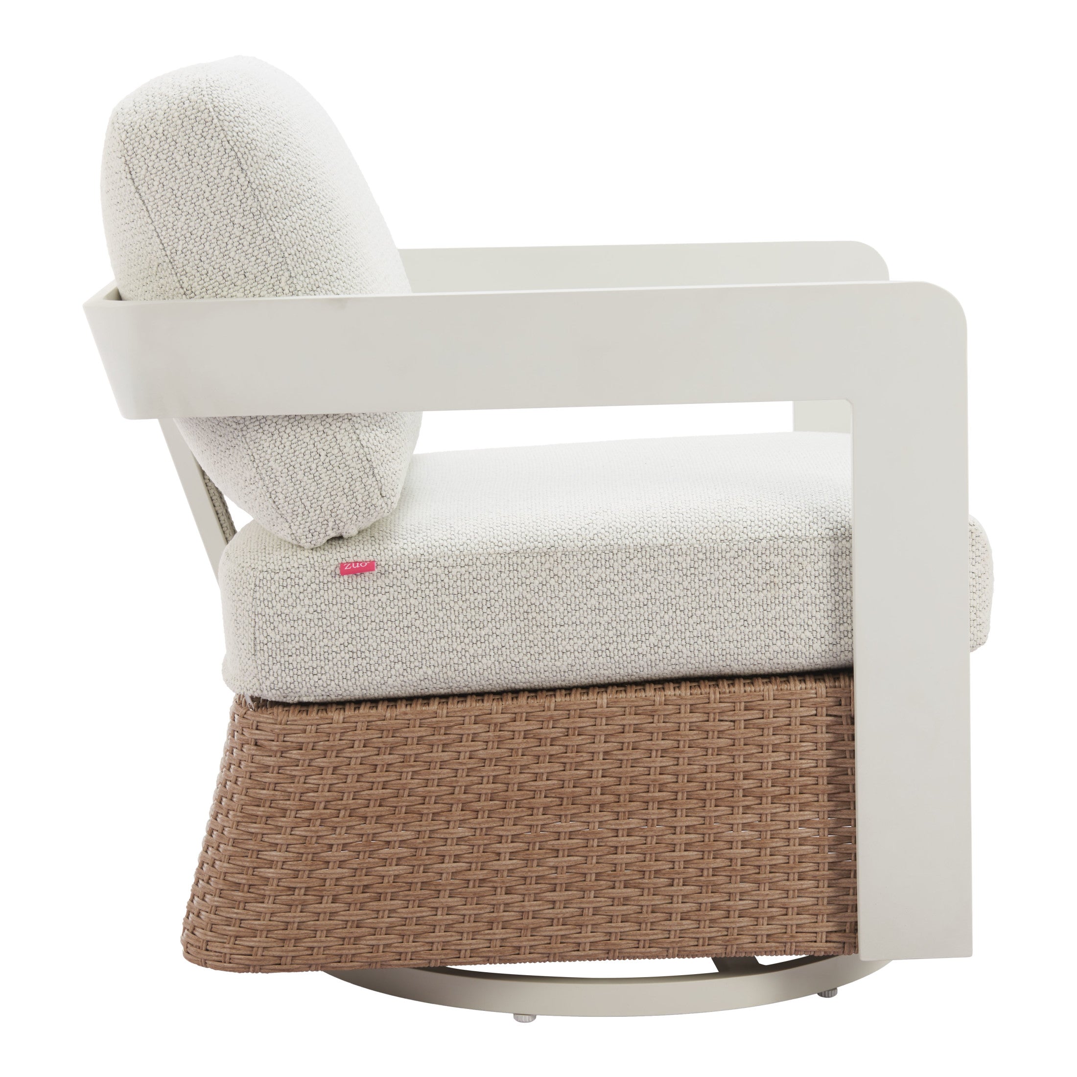Gelo Swivel Chair White & Brown