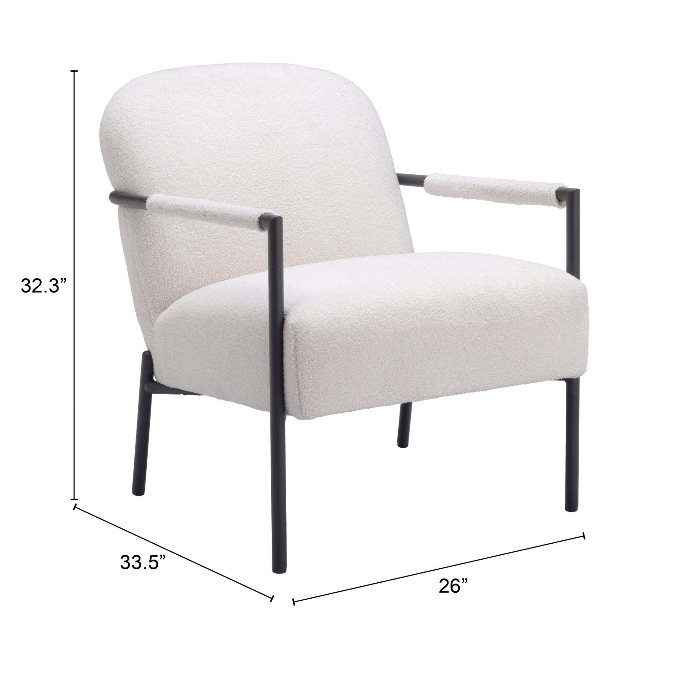 Chicago Accent Chair Ivory