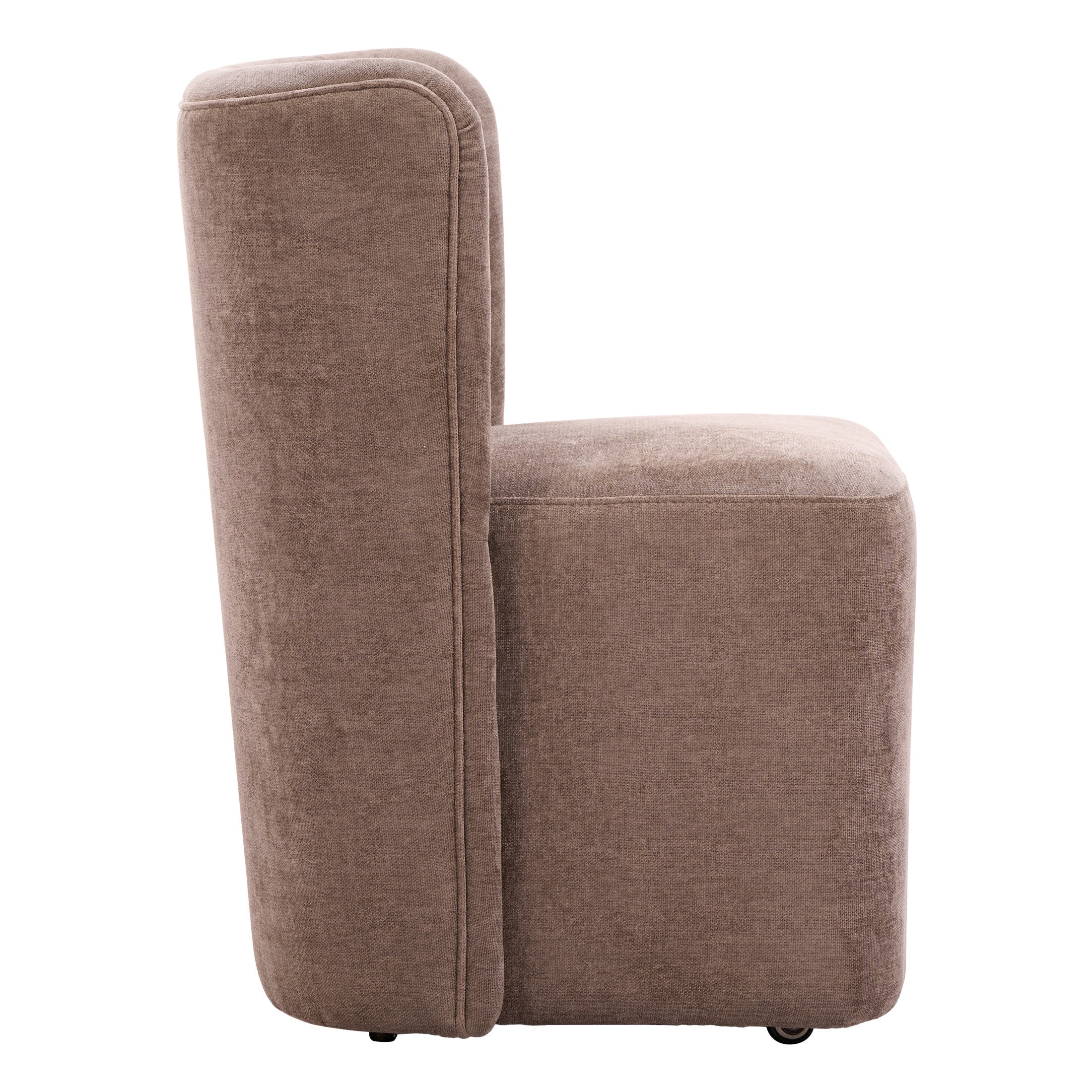 Bambun Dining Chair with Wheels Taupe