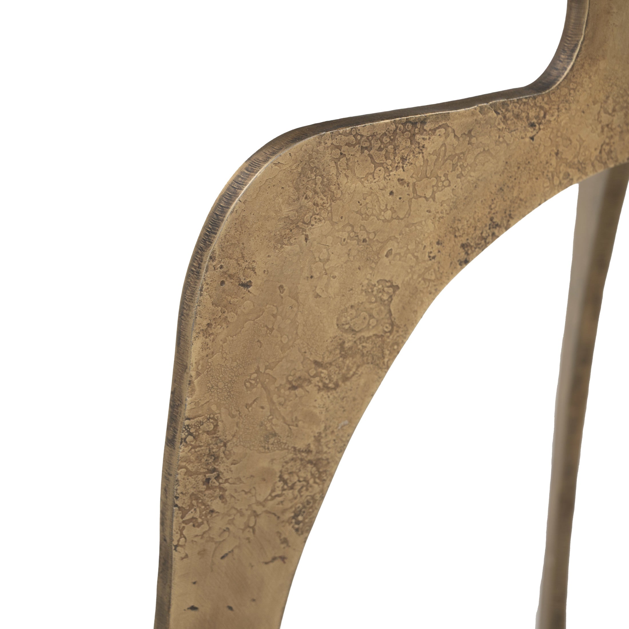 Ophelia Side Table White & Brass