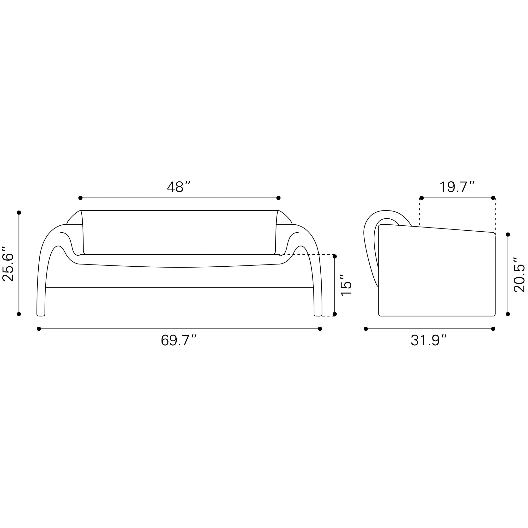 Horten Sofa Brown