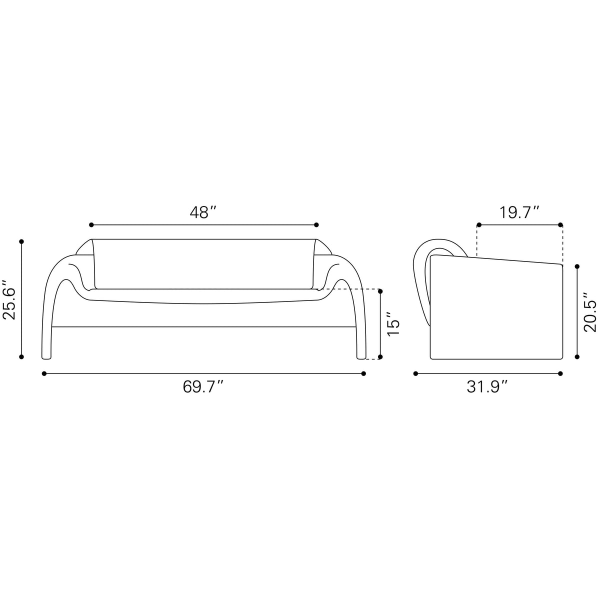 Horten Sofa Brown