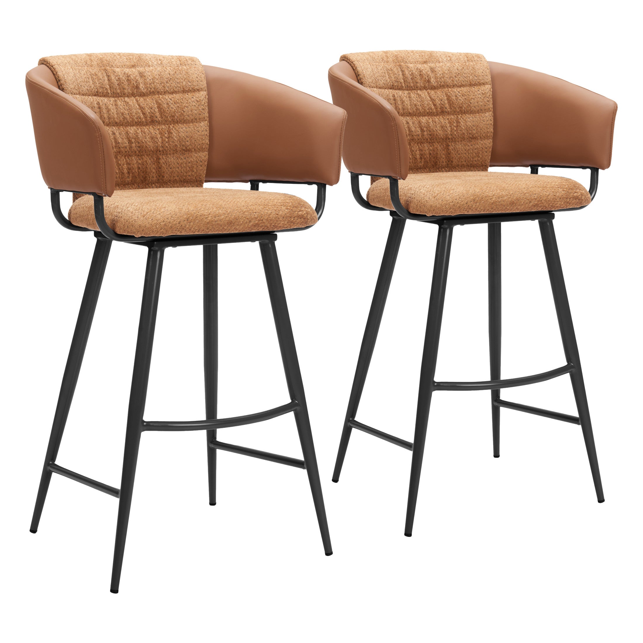 Juno Barstool (Set of 2) Brown