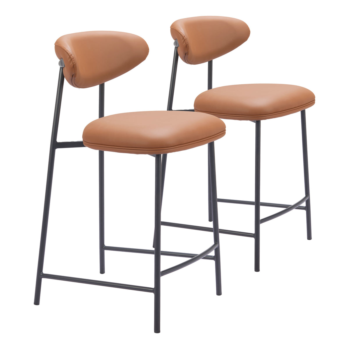 Rorun Counter Stool (Set of 2) Brown
