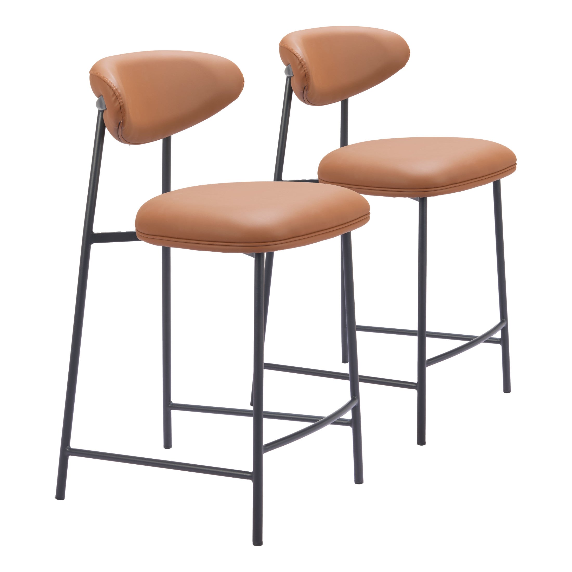 Rorun Counter Stool (Set of 2) Brown