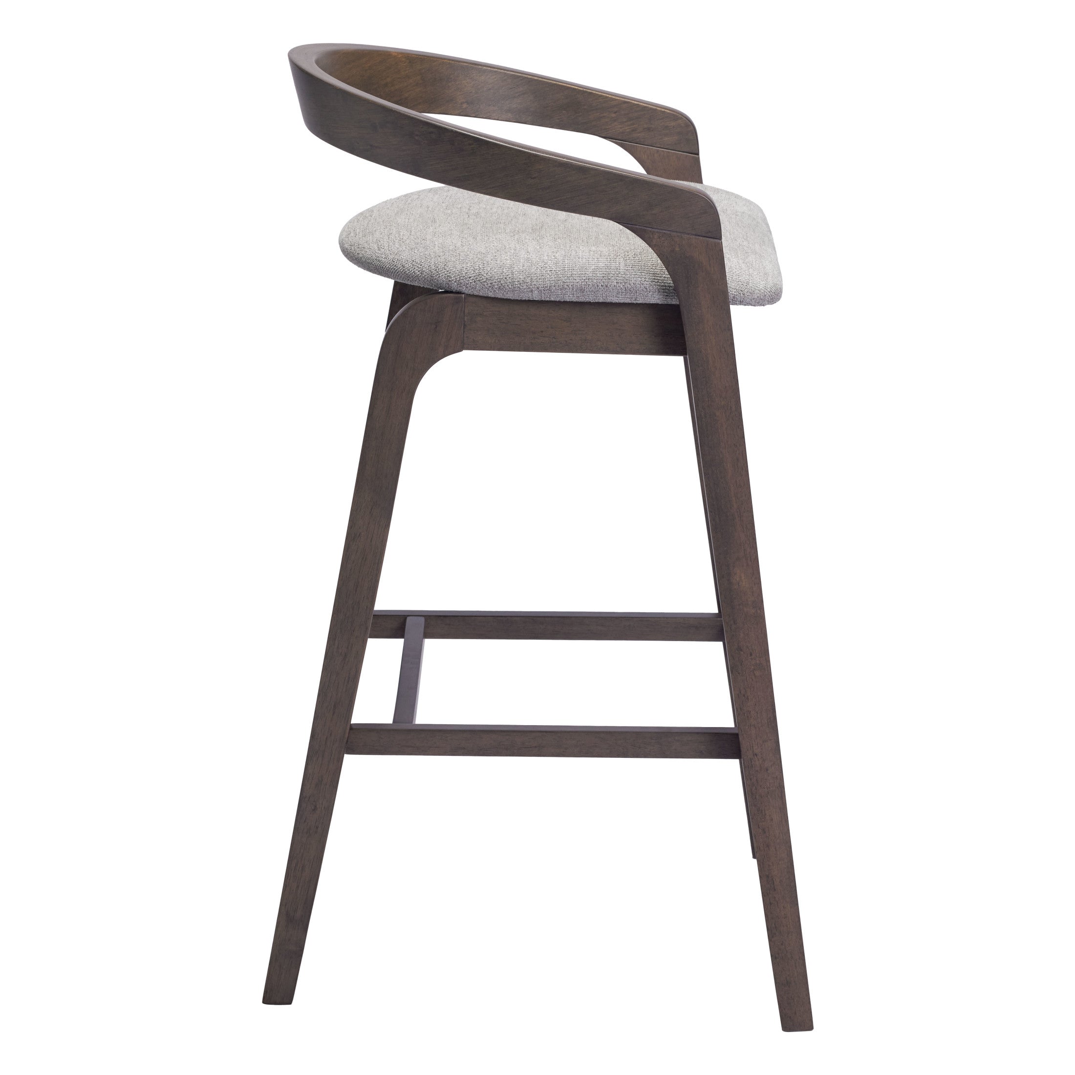 Troy Barstool (Set of 2) Dove Gray & Espresso