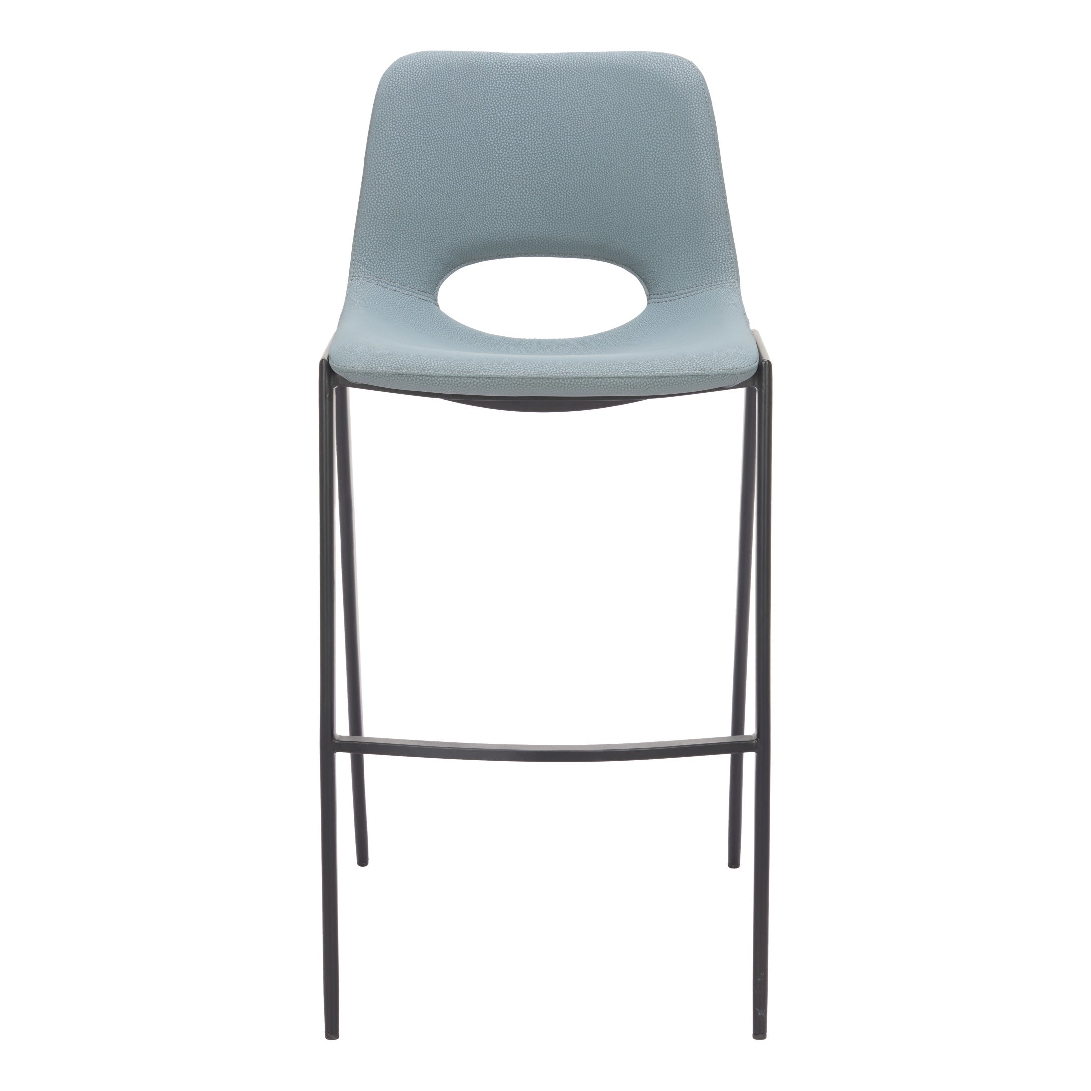 Desi Armless Barstool (Set of 2) Azure Gray