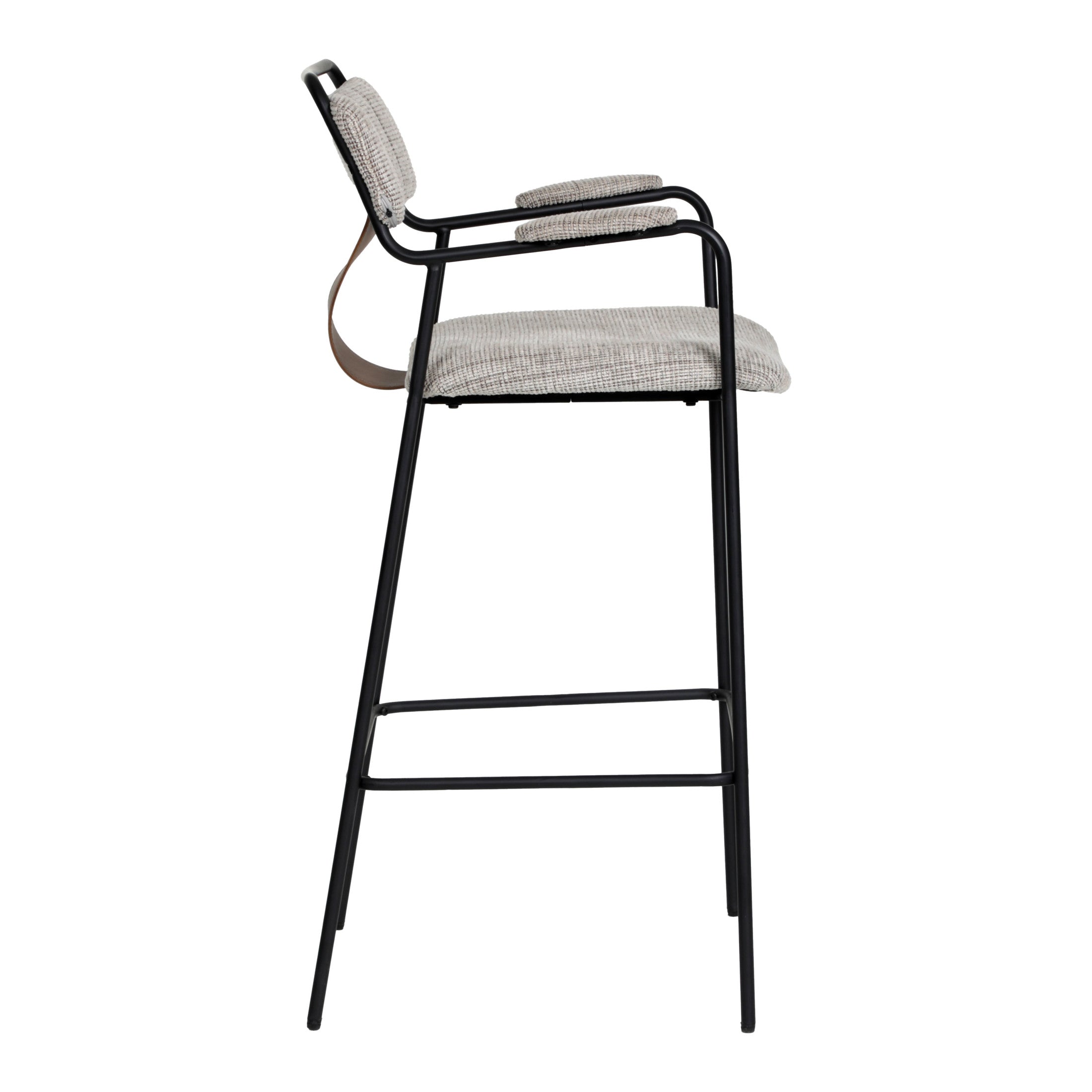Couva Barstool (Set of 2) Gray Tweed