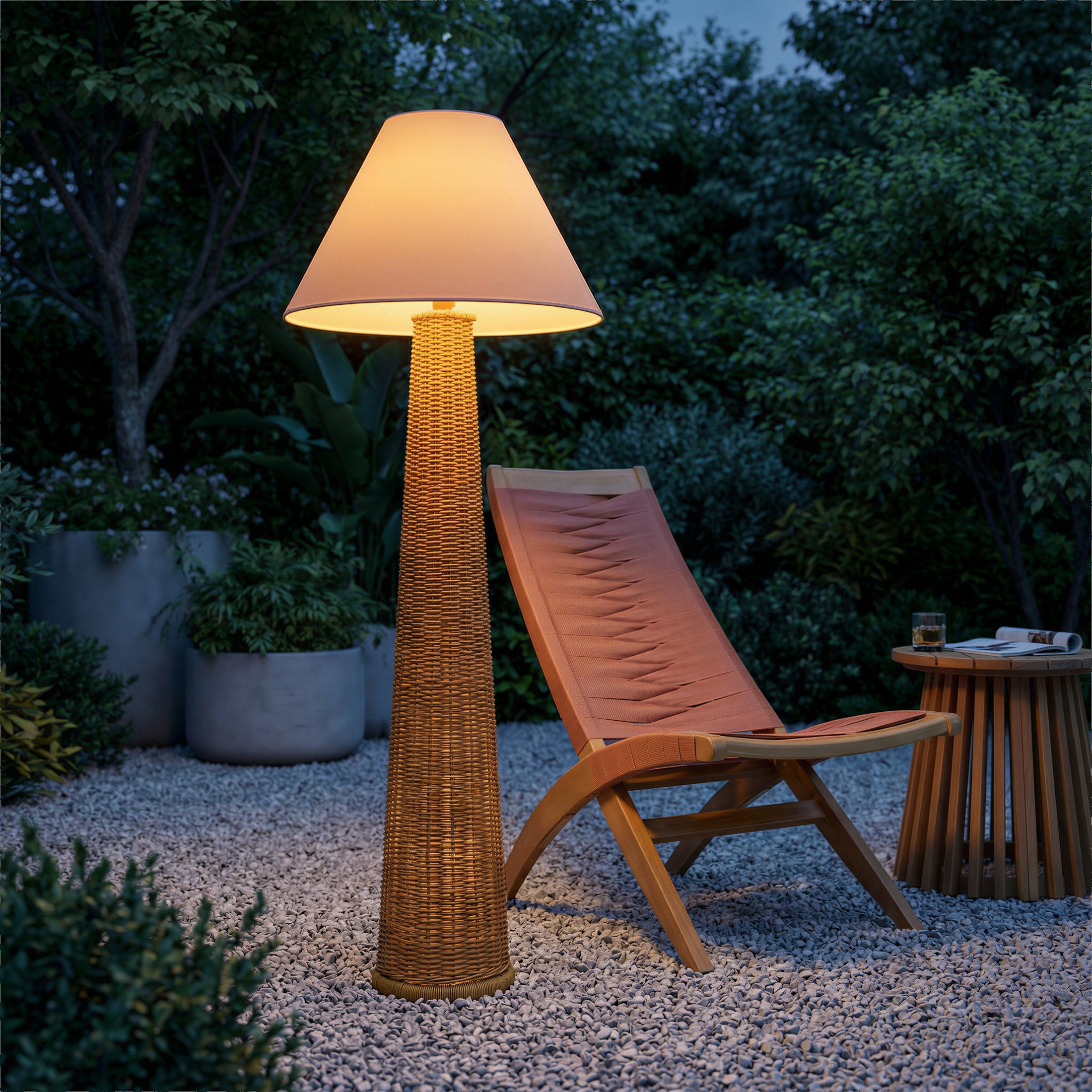 Palmia Solar Floor Lamp Natural