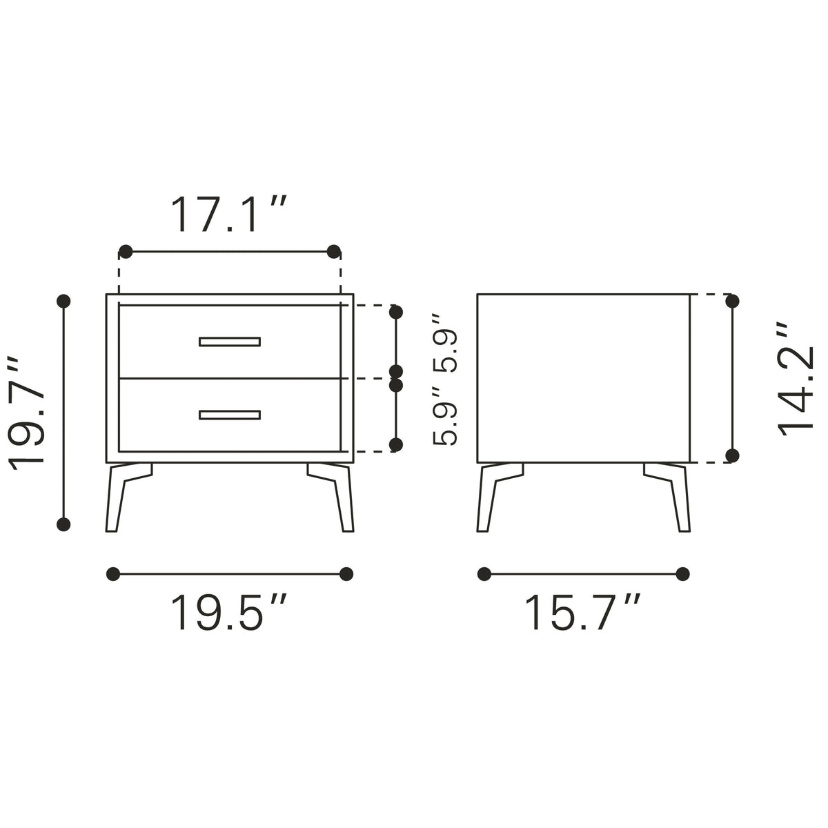 Montana Side Table Brown