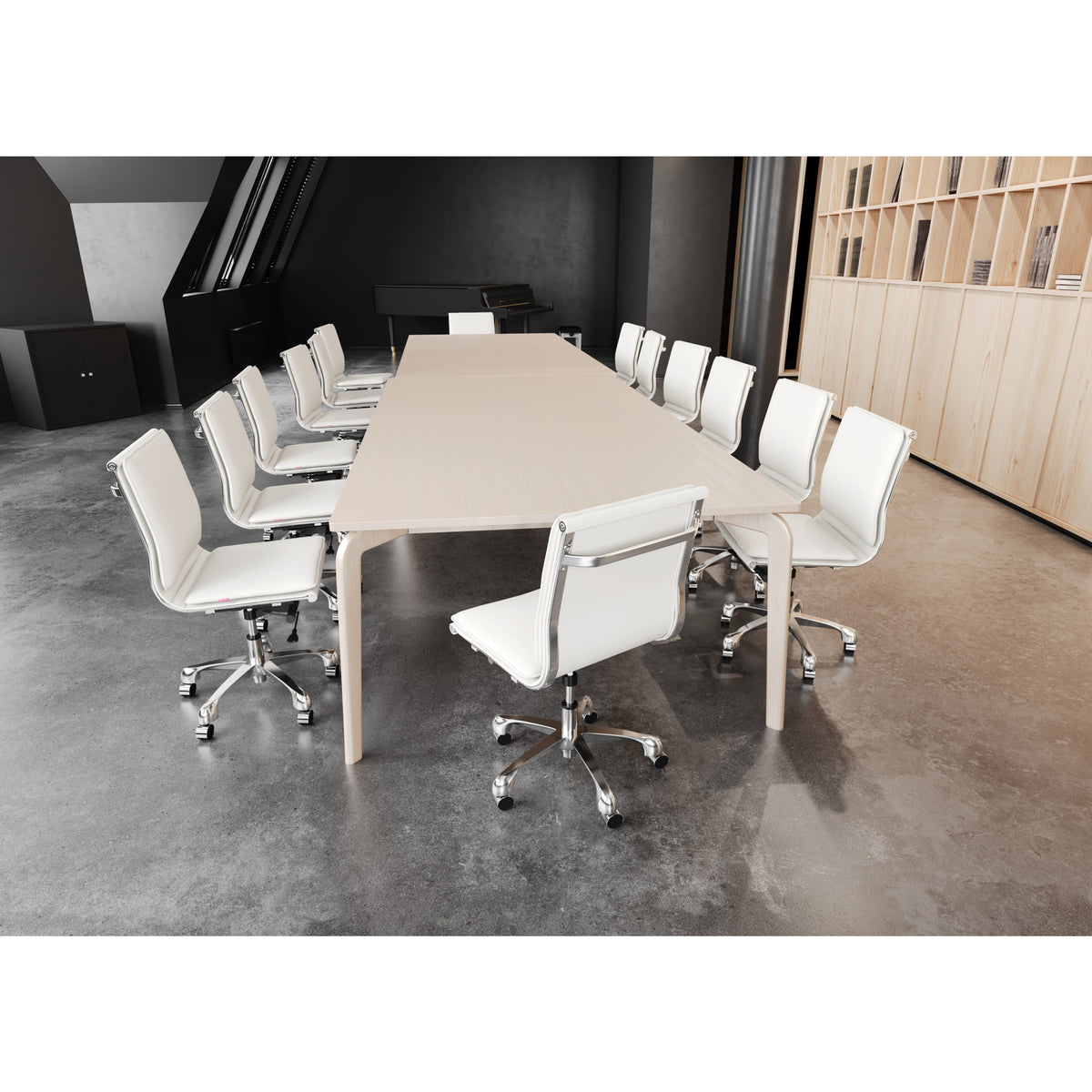 Lider Plus Armless Office Chair White