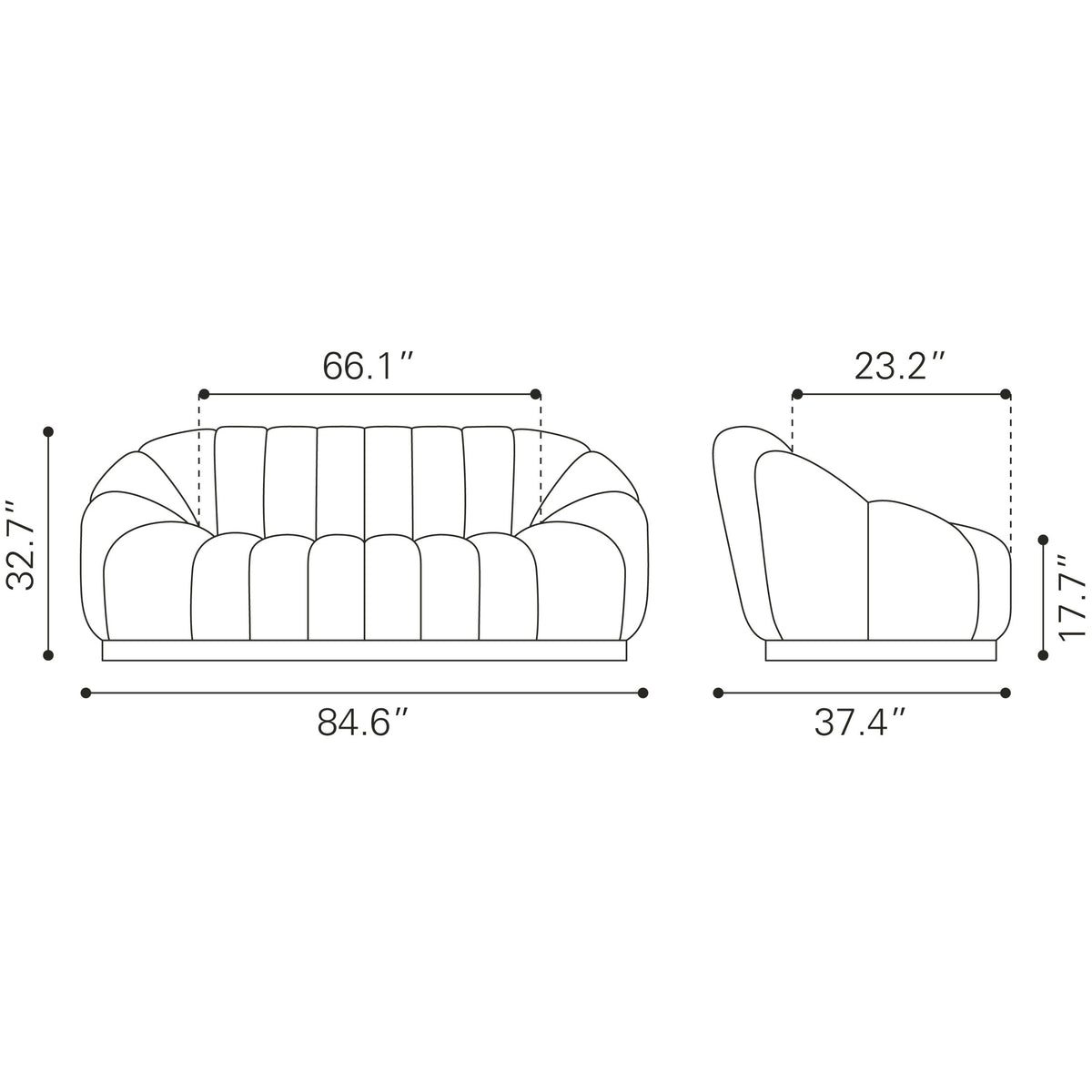 Bhutan Sofa Light Gray