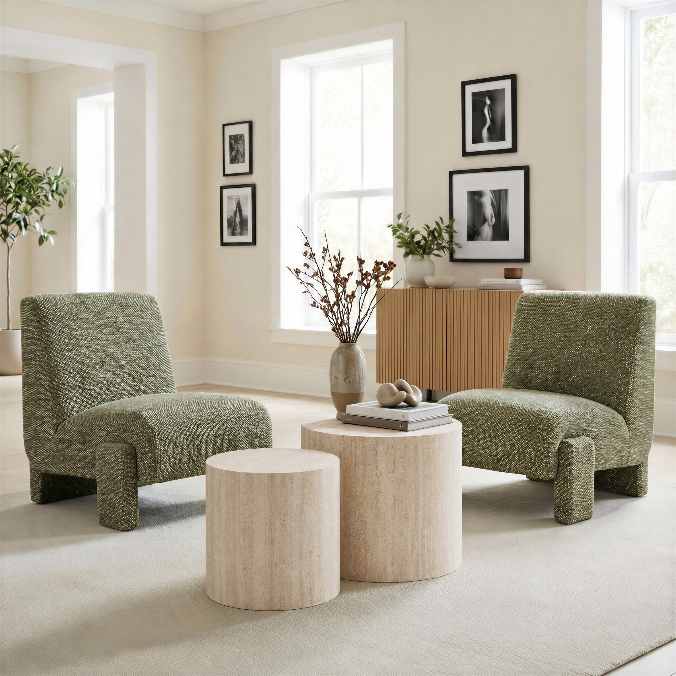 Orleen Accent Chair Checker Green