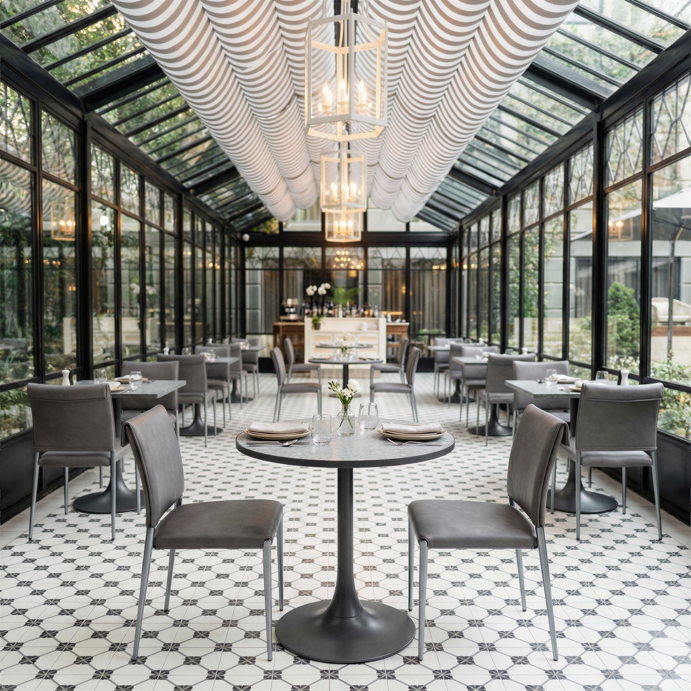 Freesia Dining Chair (Set of 2) Charcoal Gray