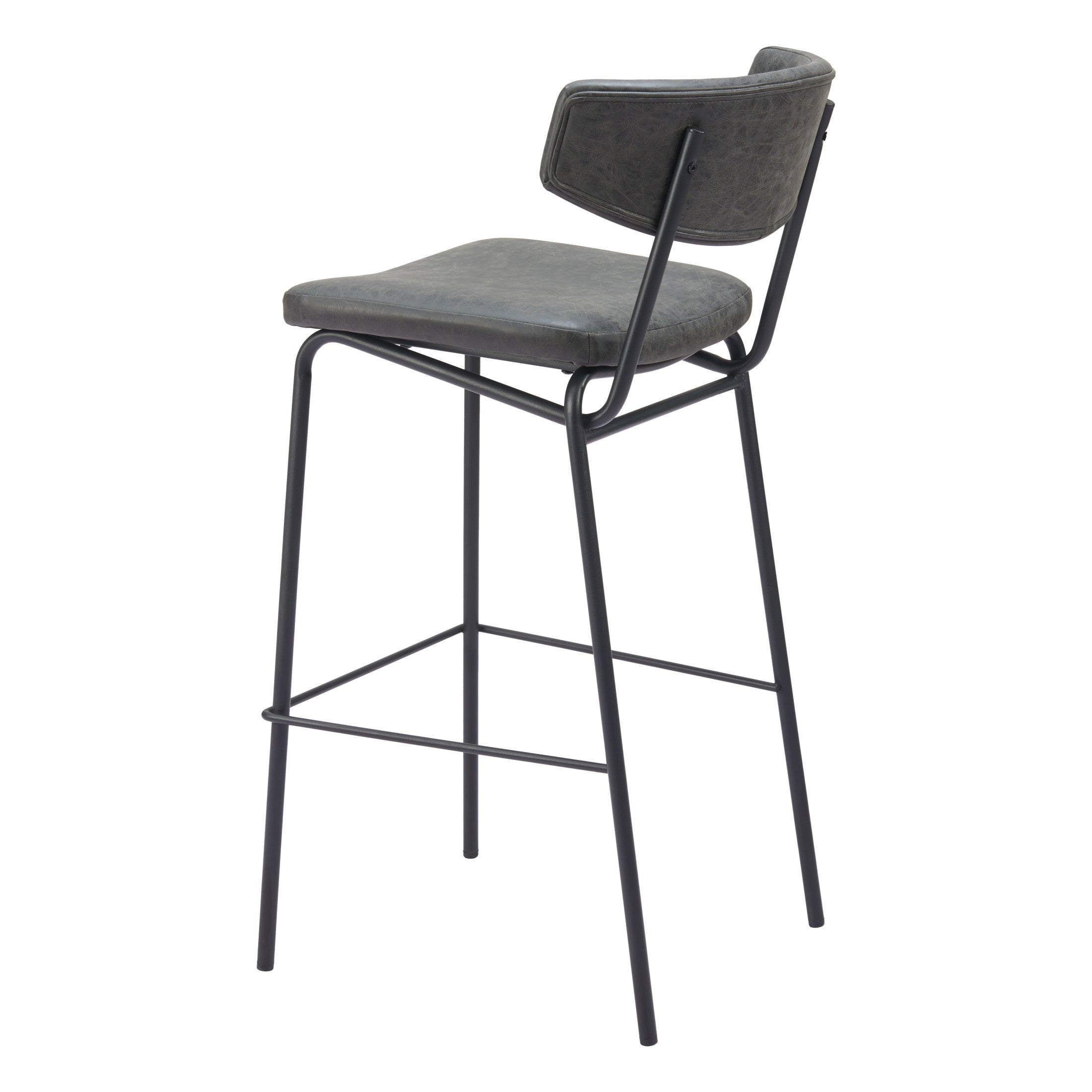 Charon Barstool (Set of 2) Vintage Black