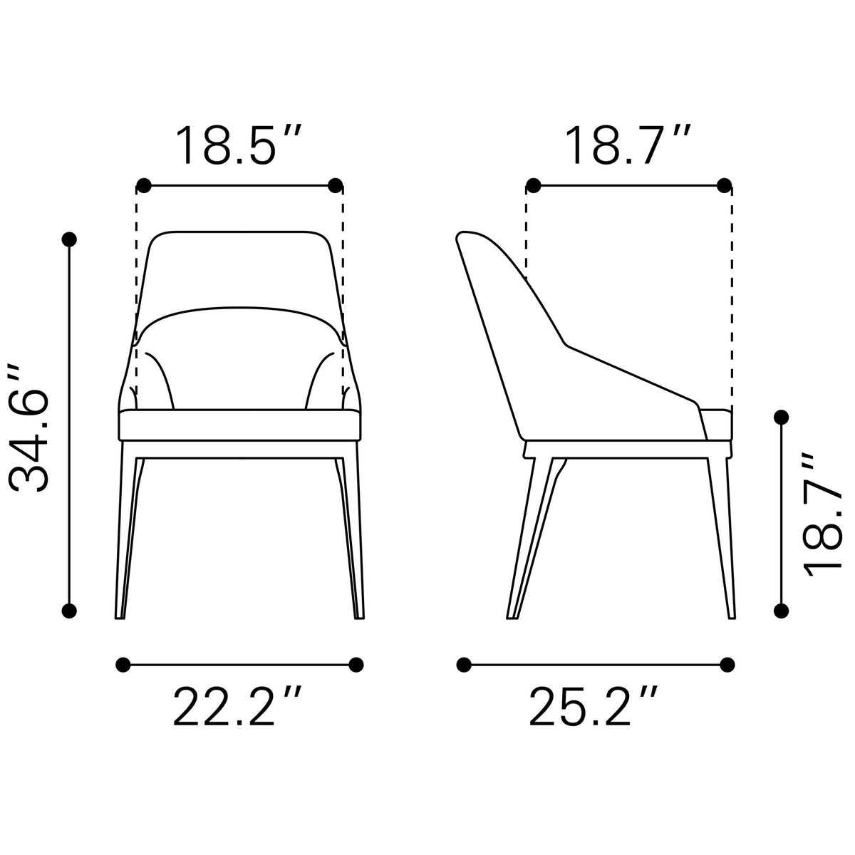Ayr Dining Chair (Set of 2) Tan