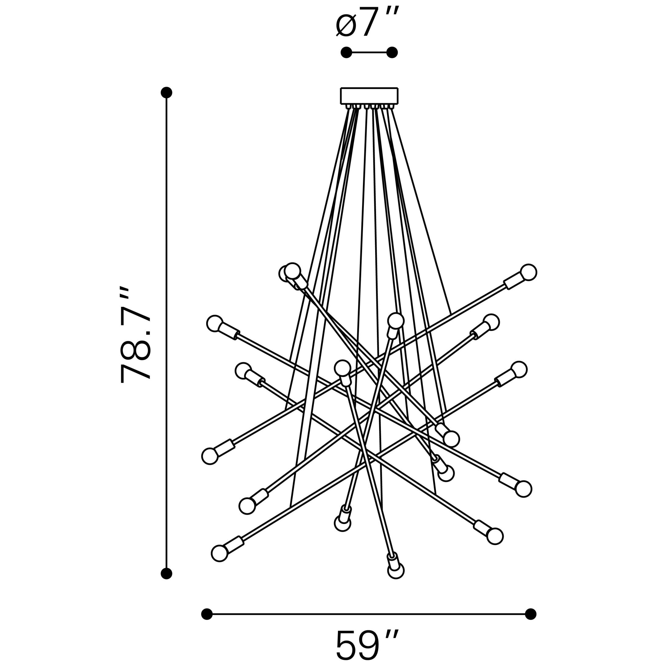 Belief Ceiling Lamp Chrome