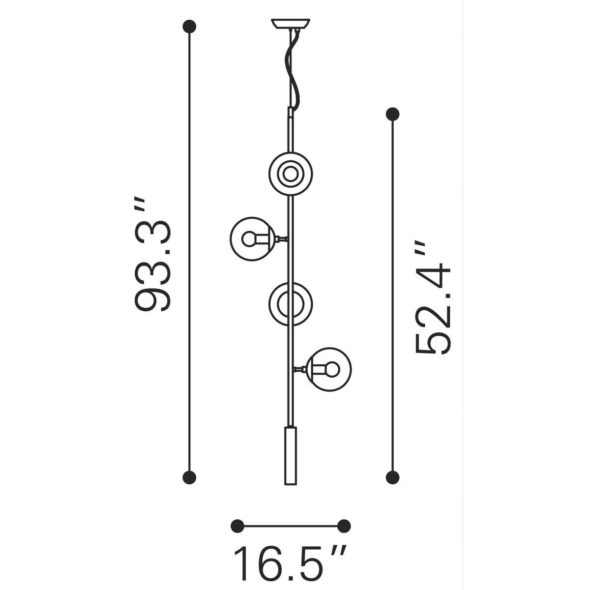 Zatara Ceiling Lamp Brass