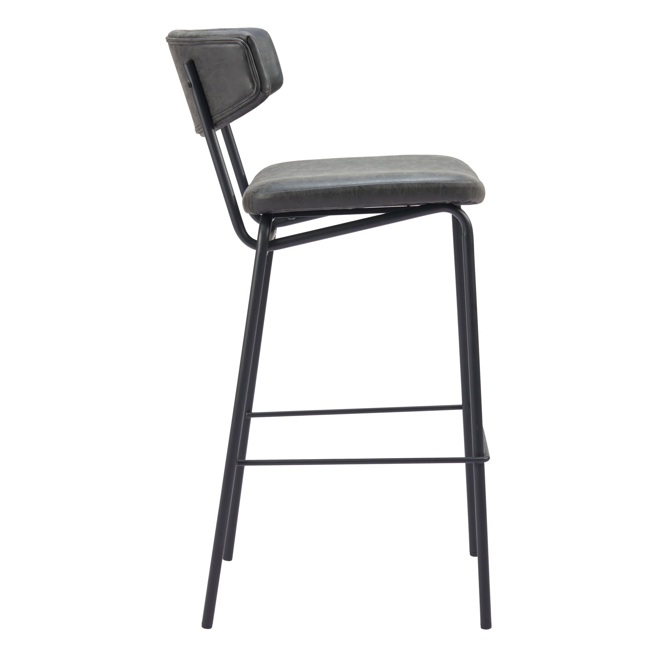 Charon Barstool (Set of 2) Vintage Black