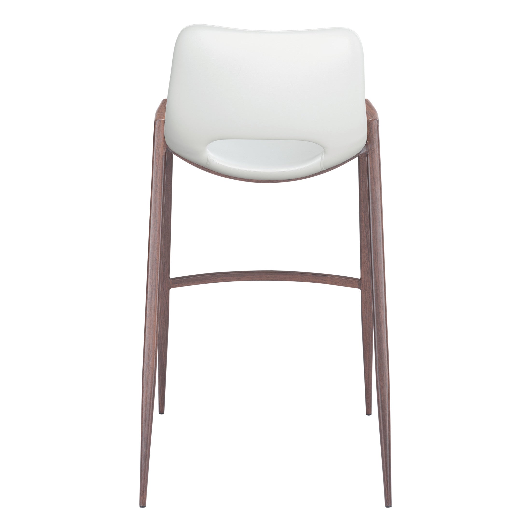 Desi Barstool (Set of 2) White & Walnut