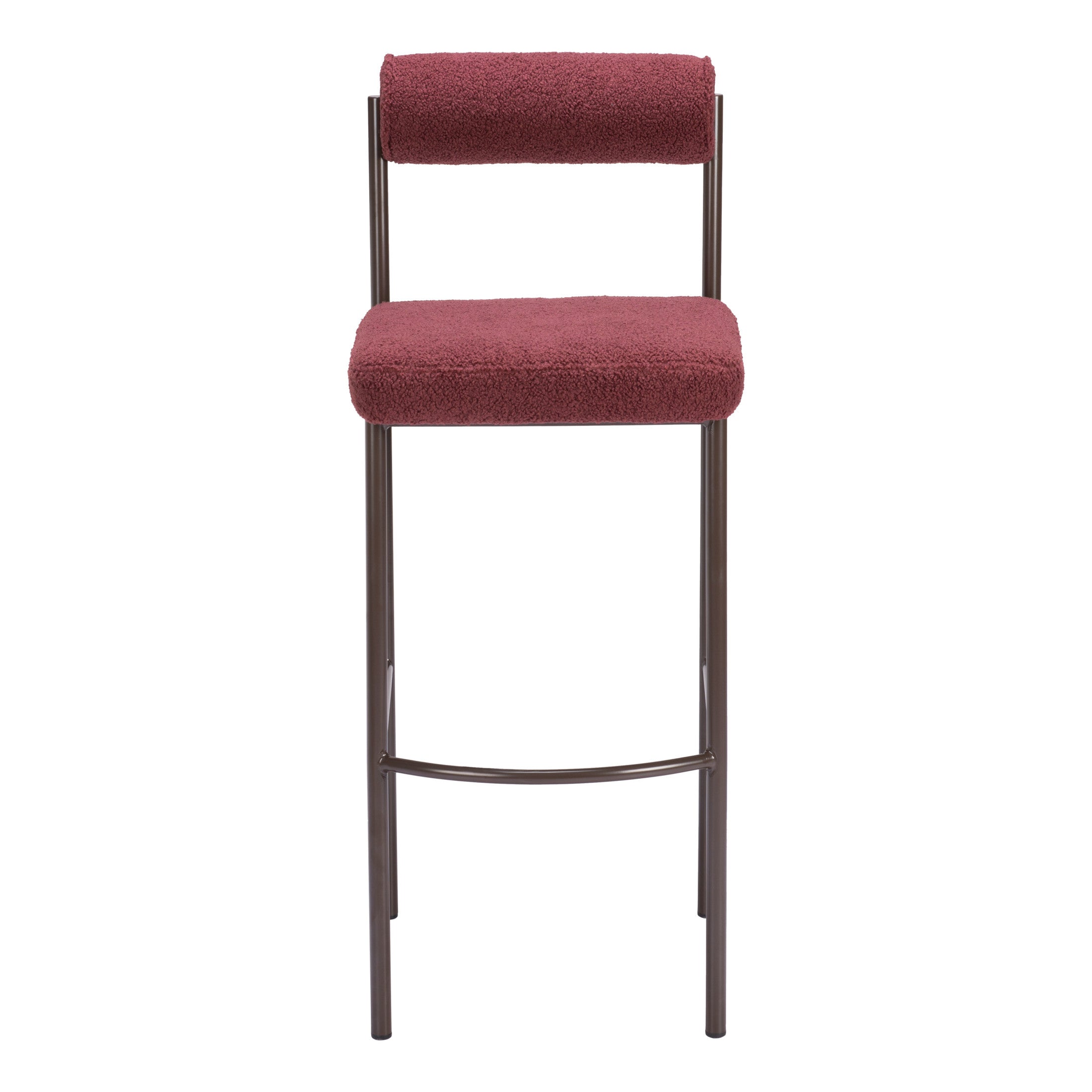 Livorno Barstool (Set of 2) Red & Bronze