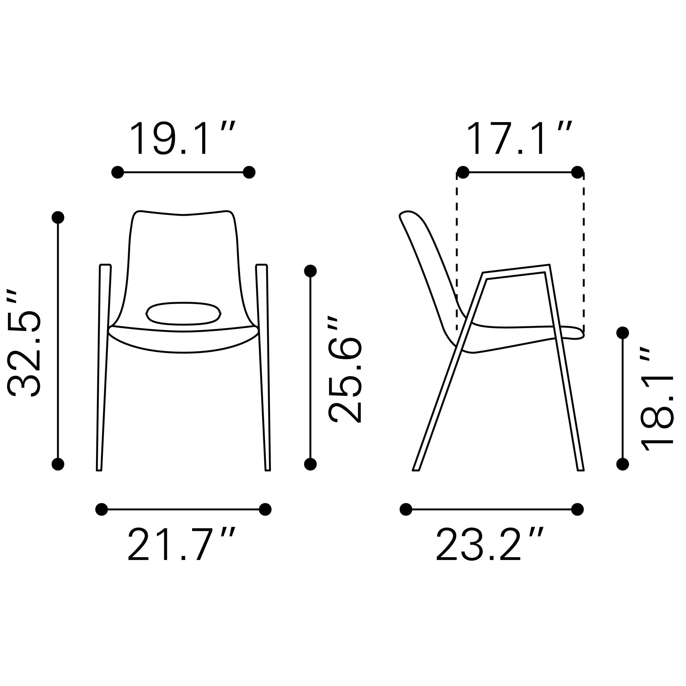 Desi Dining Chair (Set of 2) Azure Gray