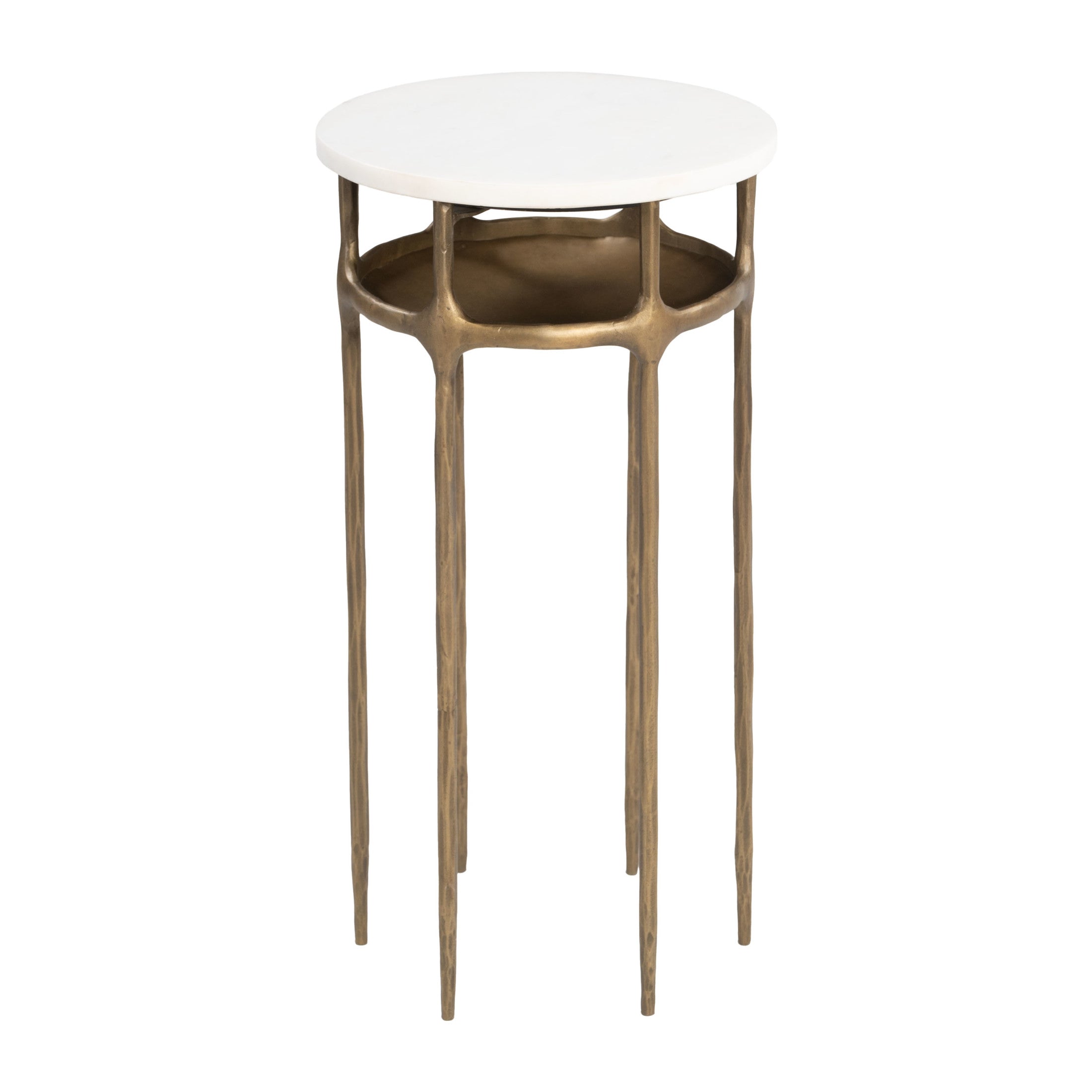 Bild Side Table White & Brass