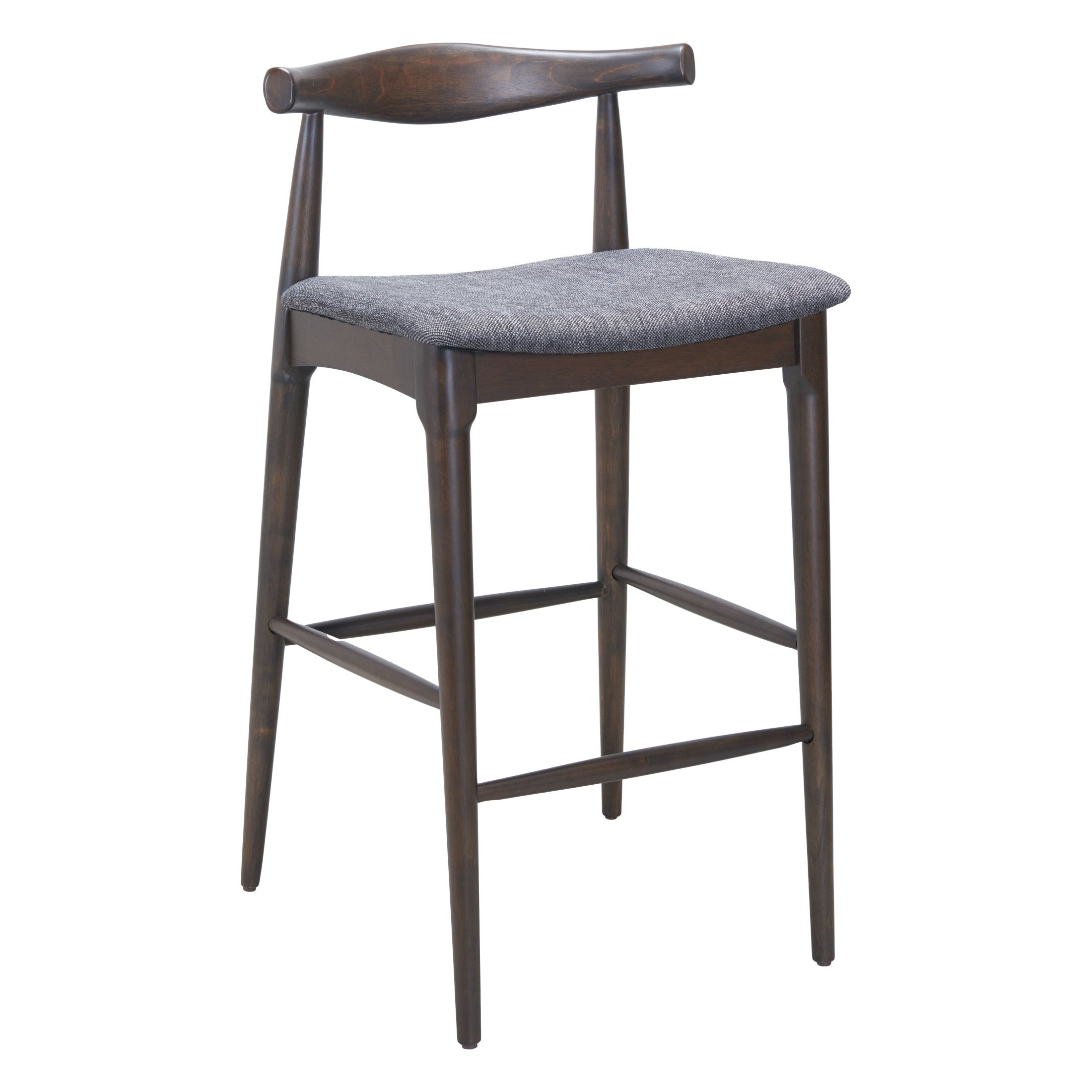 Tuzka Barstool (Set of 2) Gray & Espresso