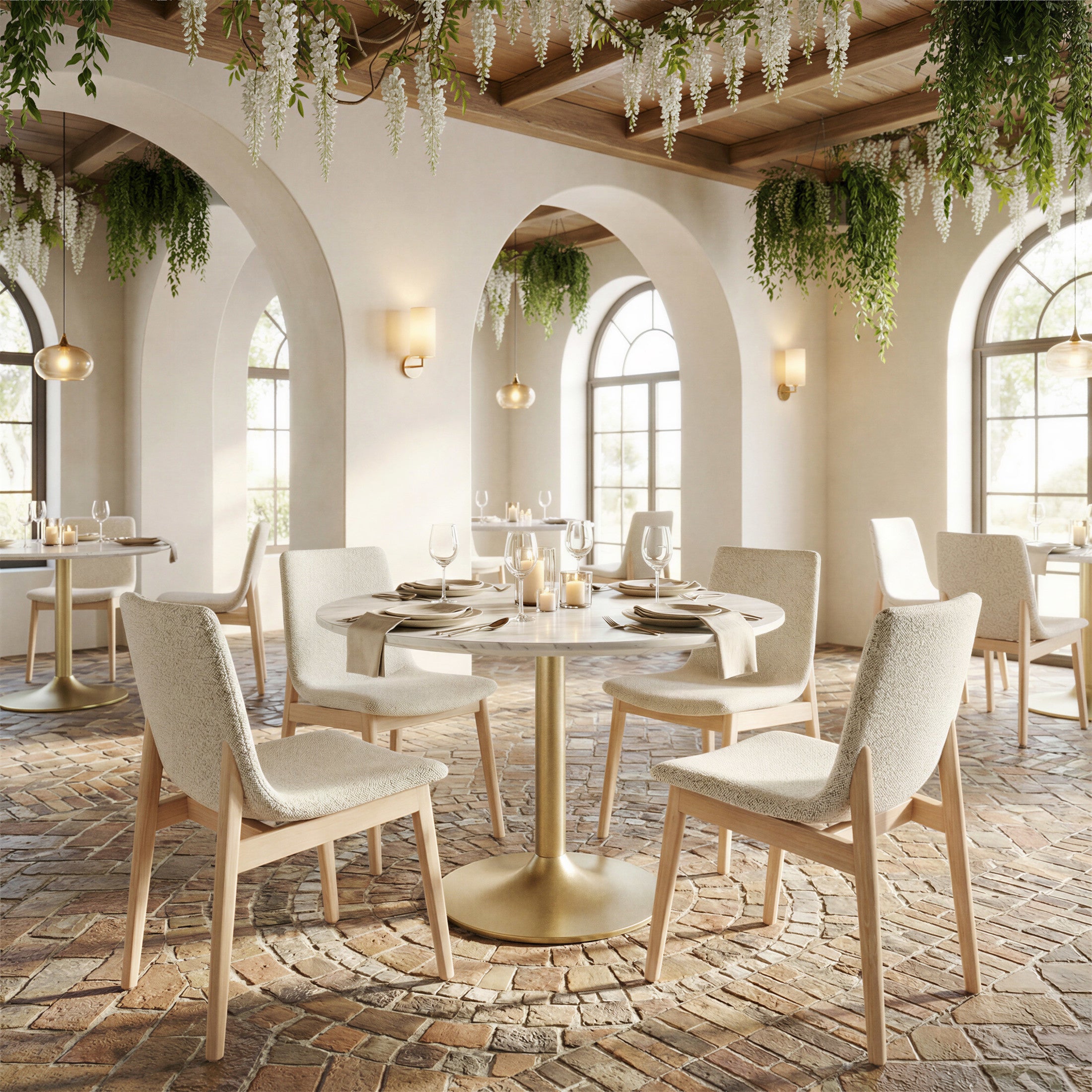 Raha Dining Chair (Set of 2) Gray & Whitewashed