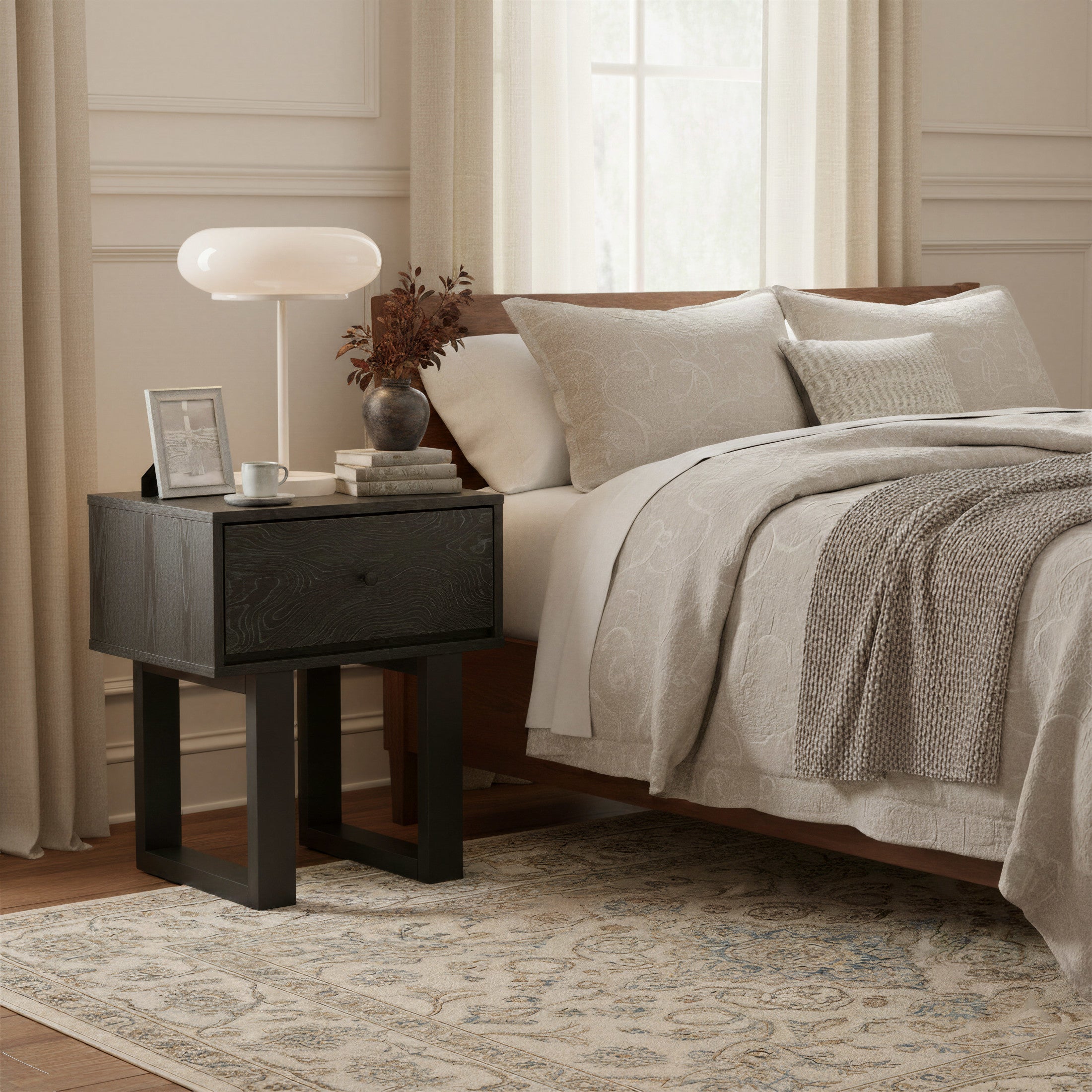 Gus Nightstand Black