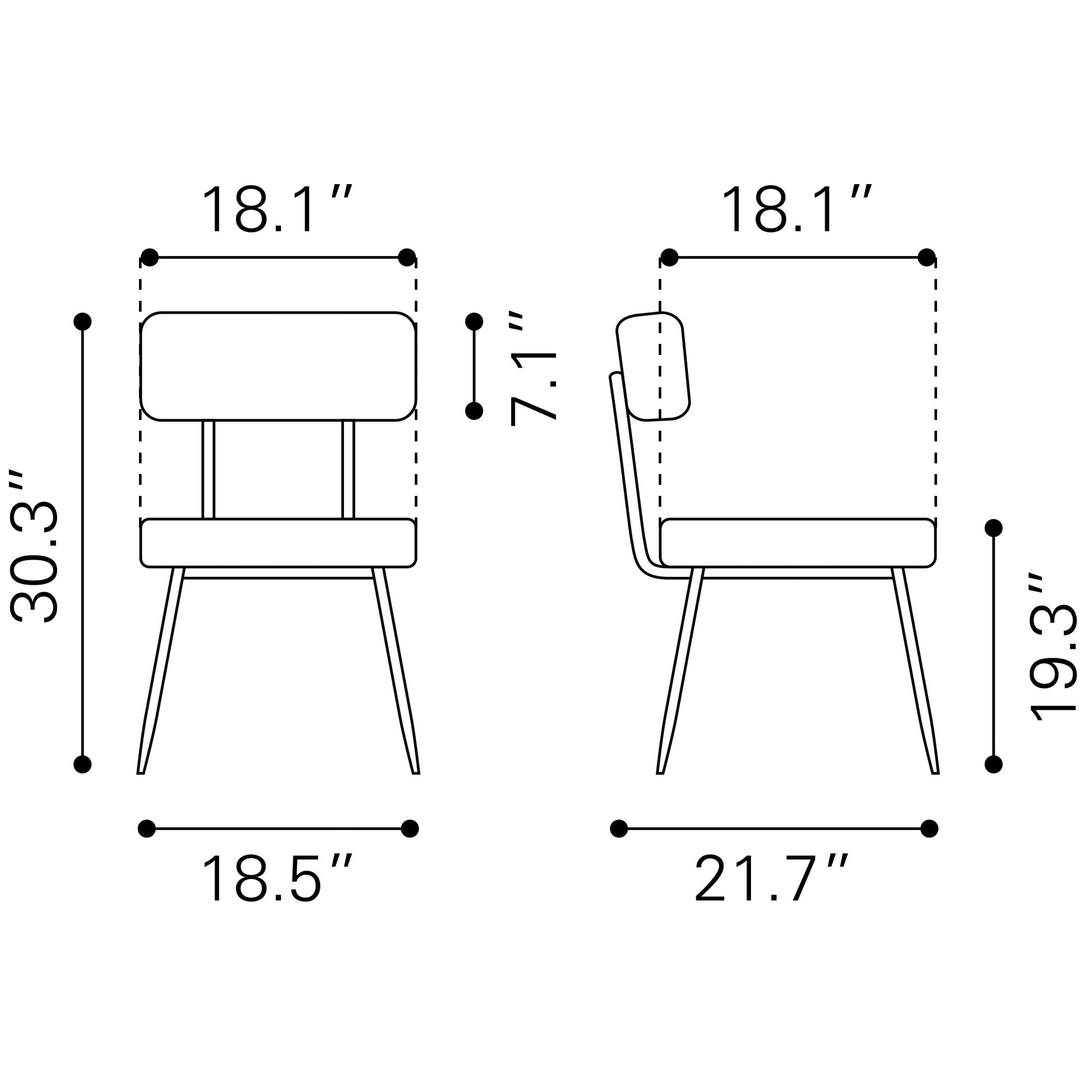 Blanca Dining Chair (Set of 2) Ivory