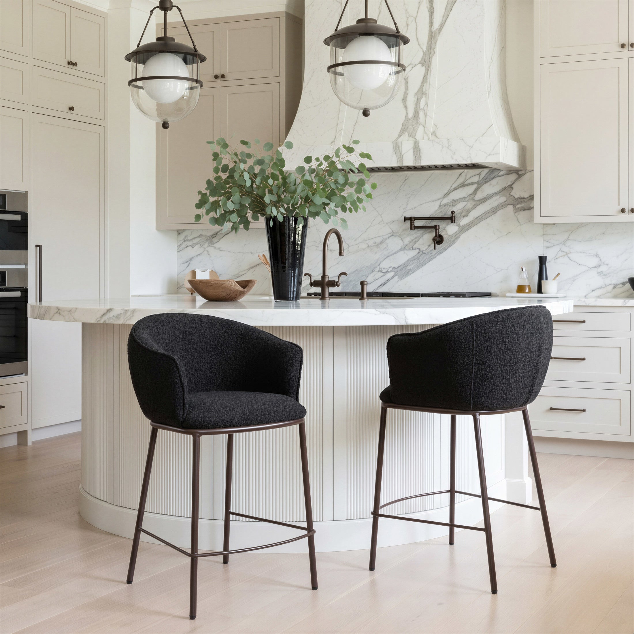 Essen Counter Stool Black & Bronze