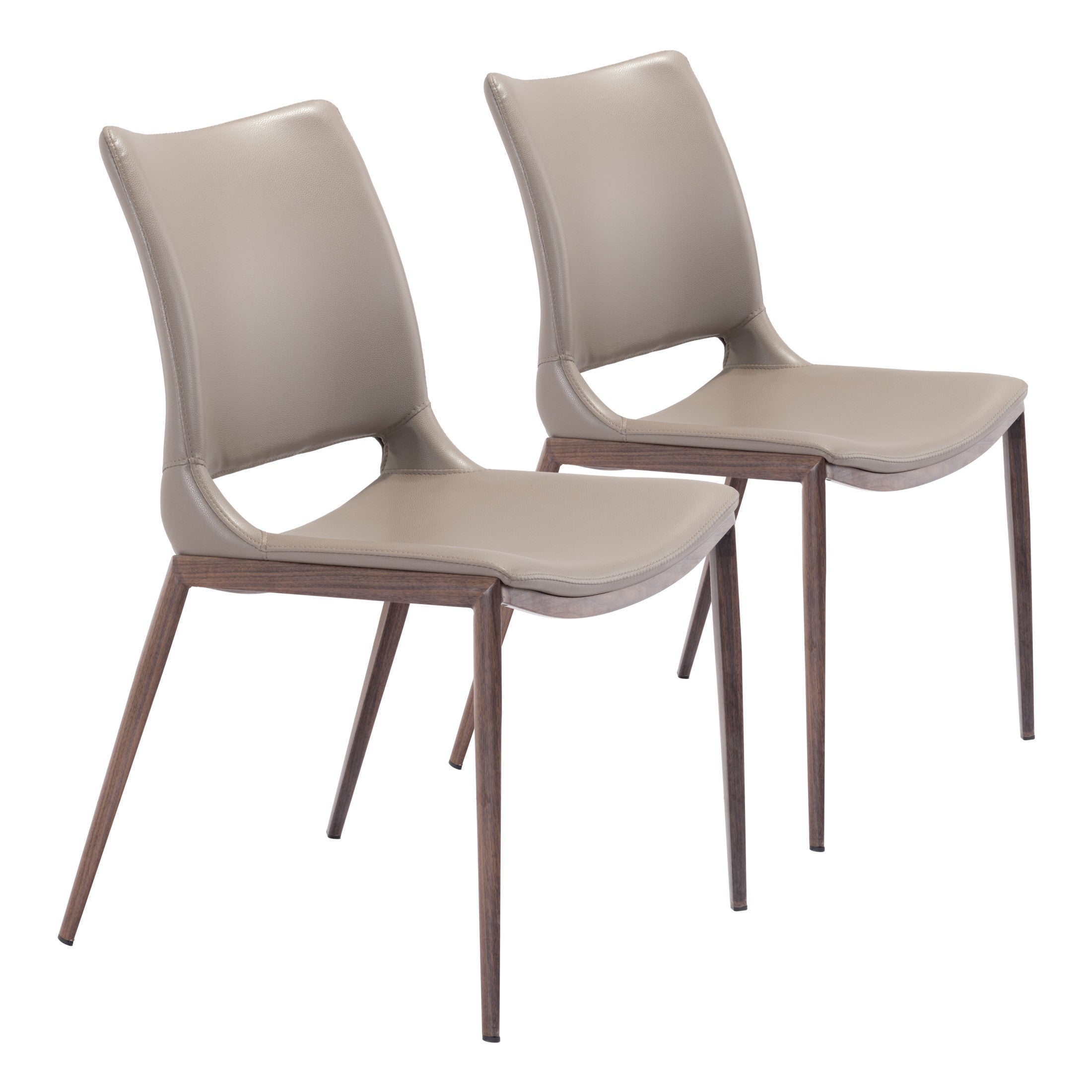 Ace Dining Chair (Set of 2) Brown & Walnut