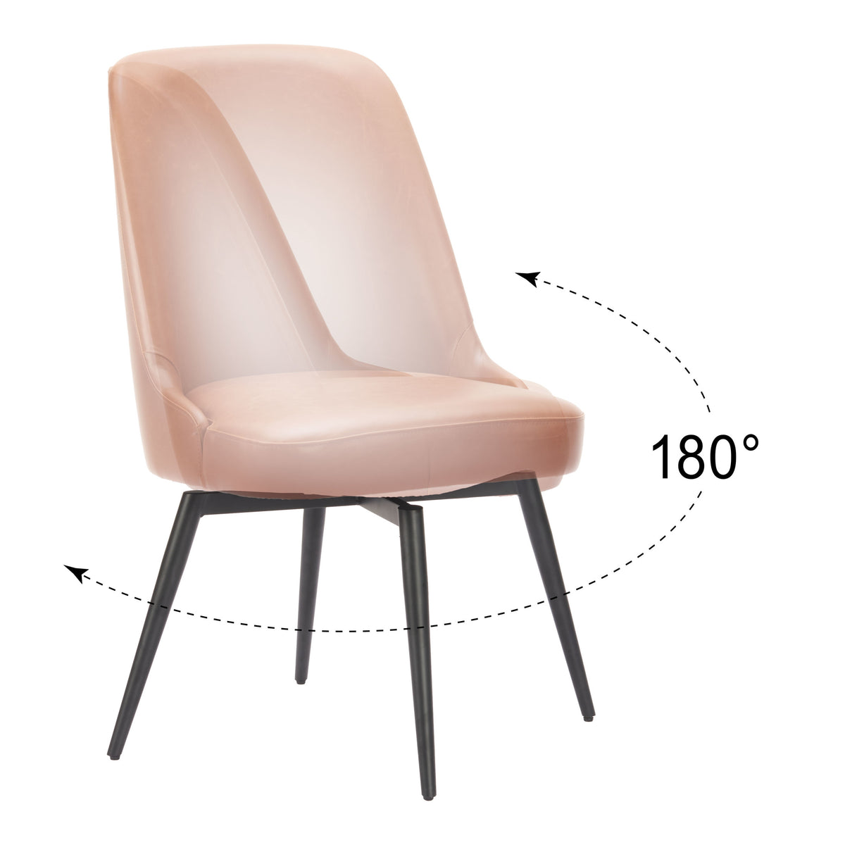Keppel Swivel Dining Chair (Set of 2) Brown