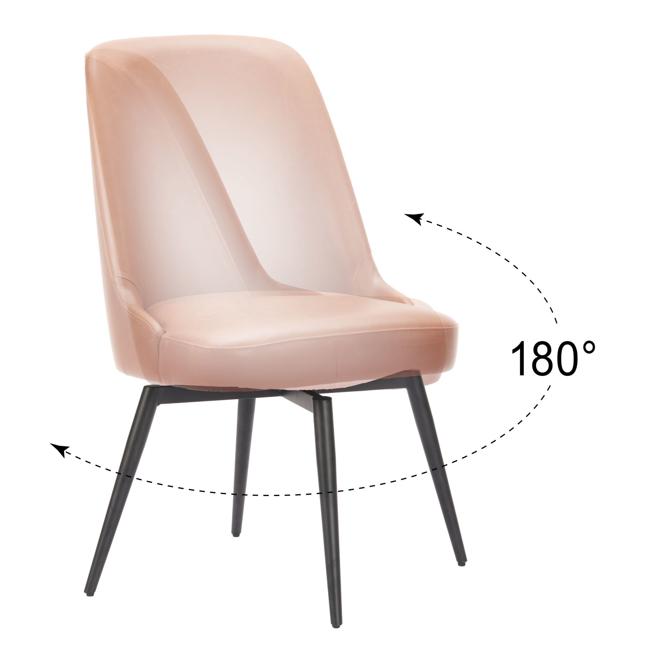 Keppel Swivel Dining Chair (Set of 2) Brown