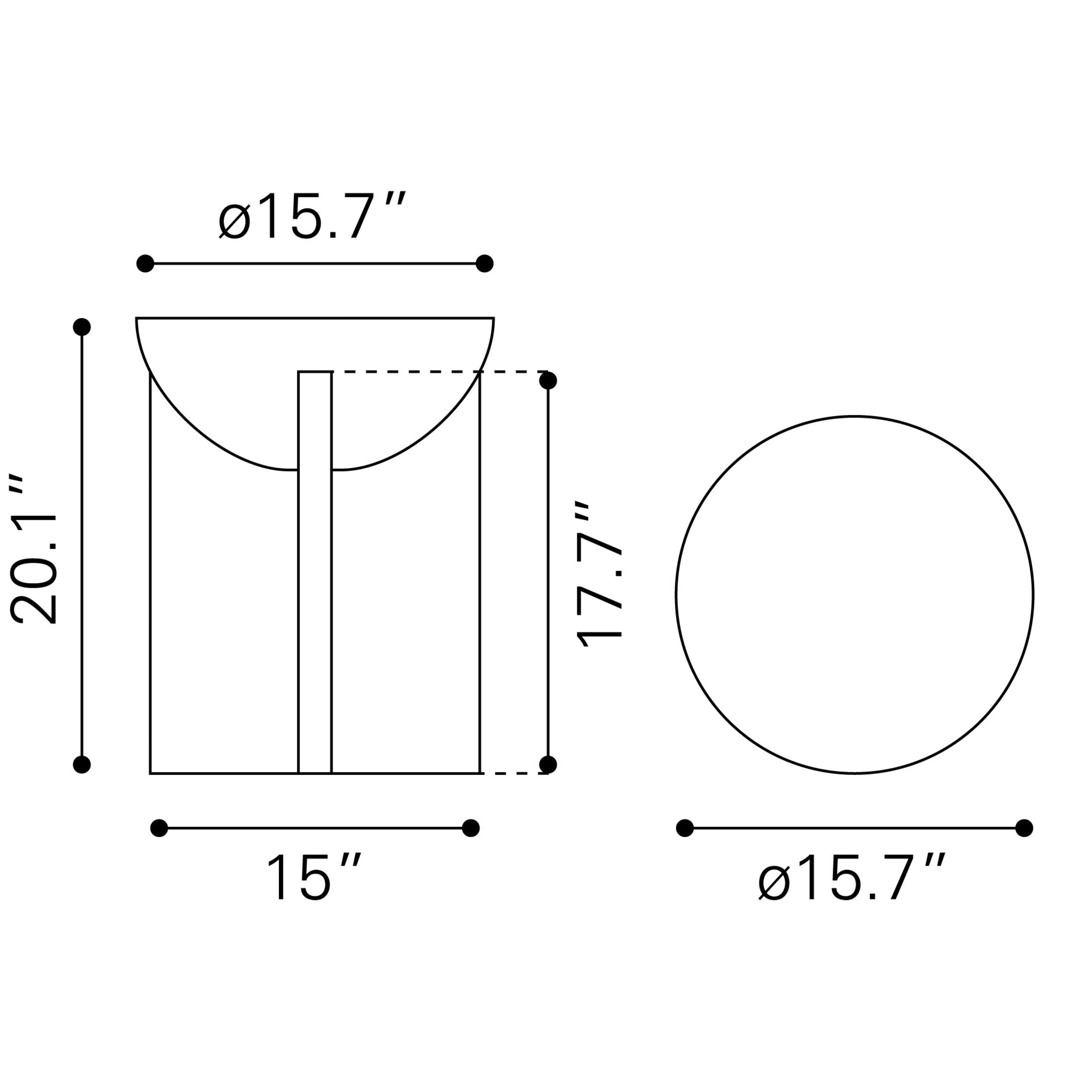 Tume Side Table Black
