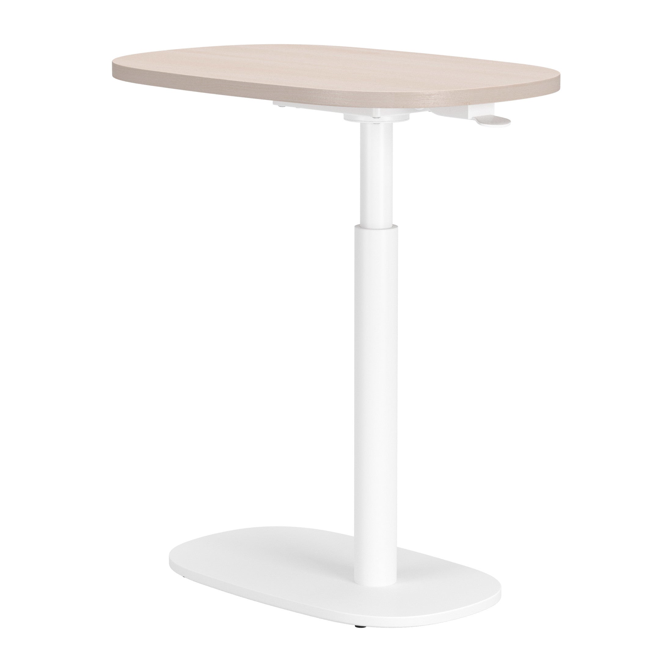 Buddy Adjustable Rotating Side Table Natural & White