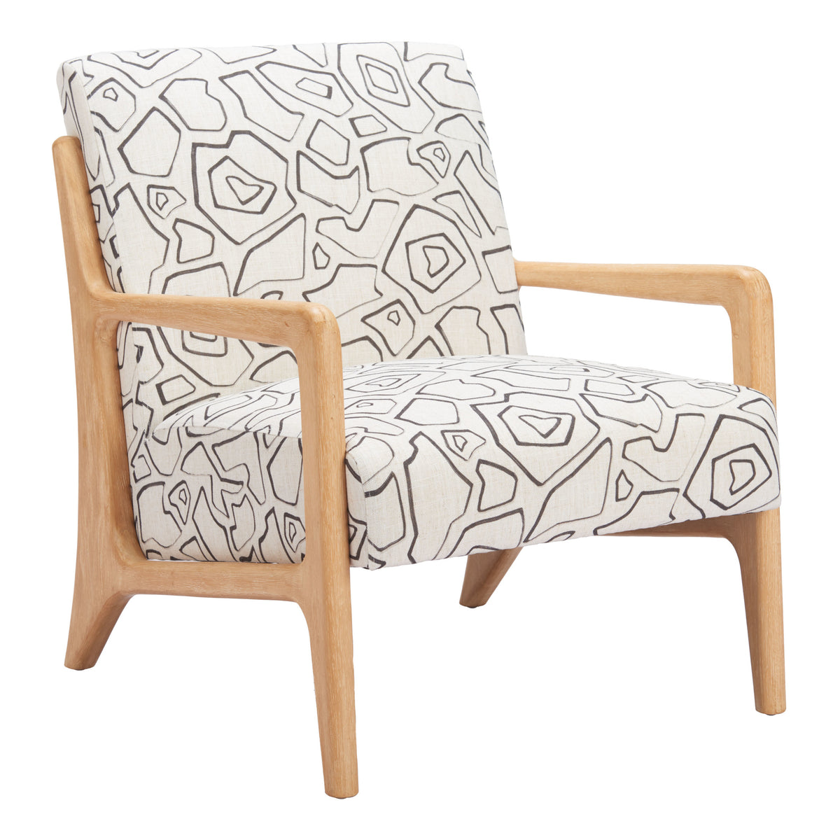 Runa Accent Chair Beige & Natural