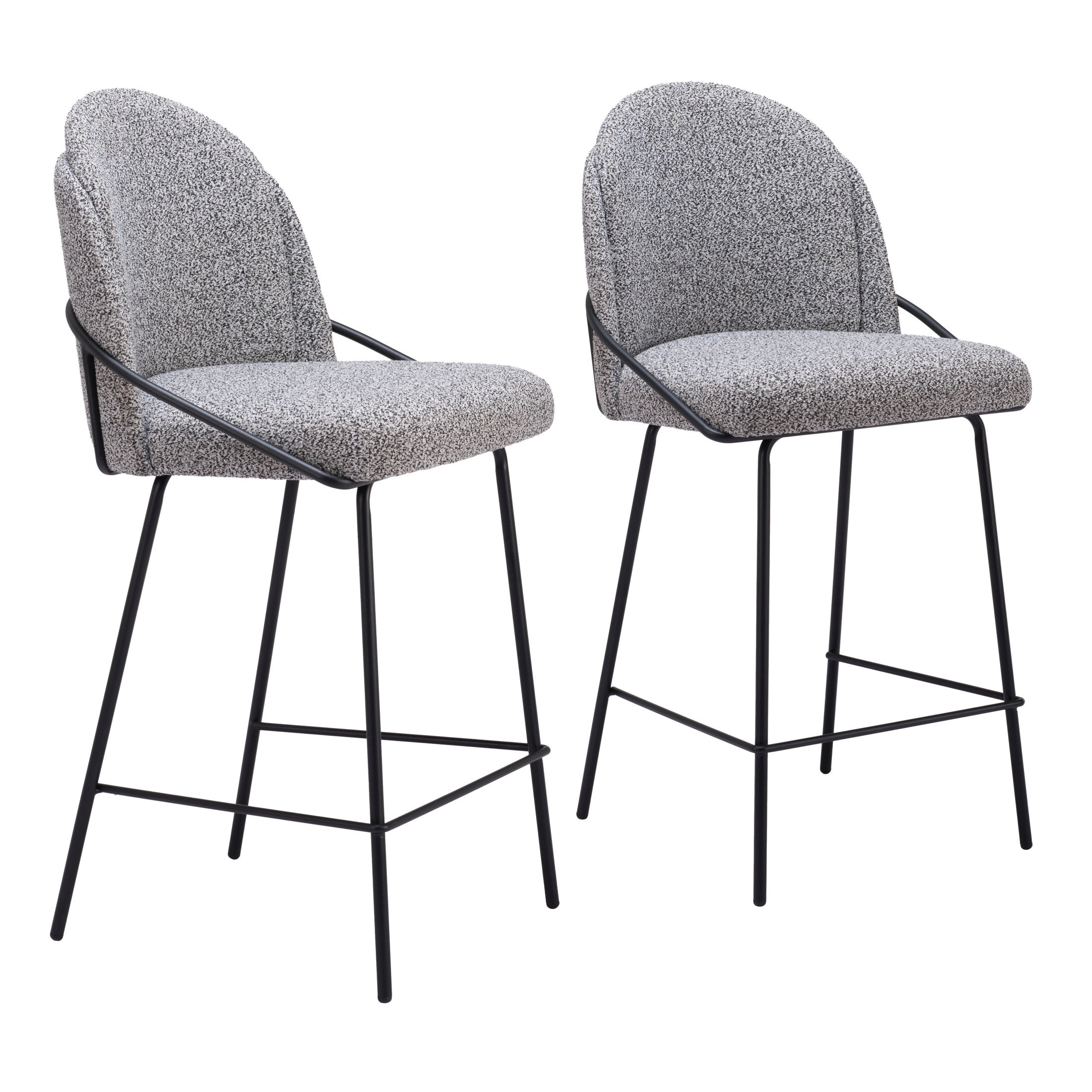 Jambi Counter Stool (Set of 2) Black & White