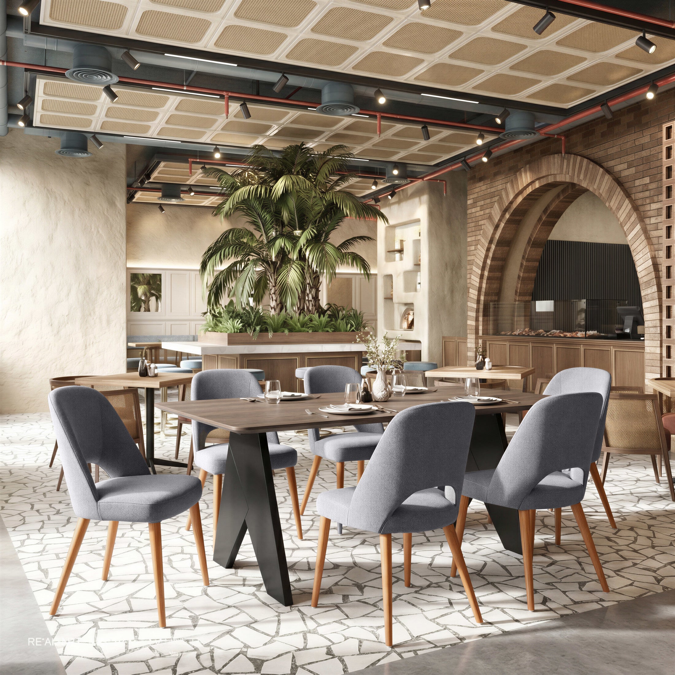 Leith Dining Chair (Set of 2) Gray