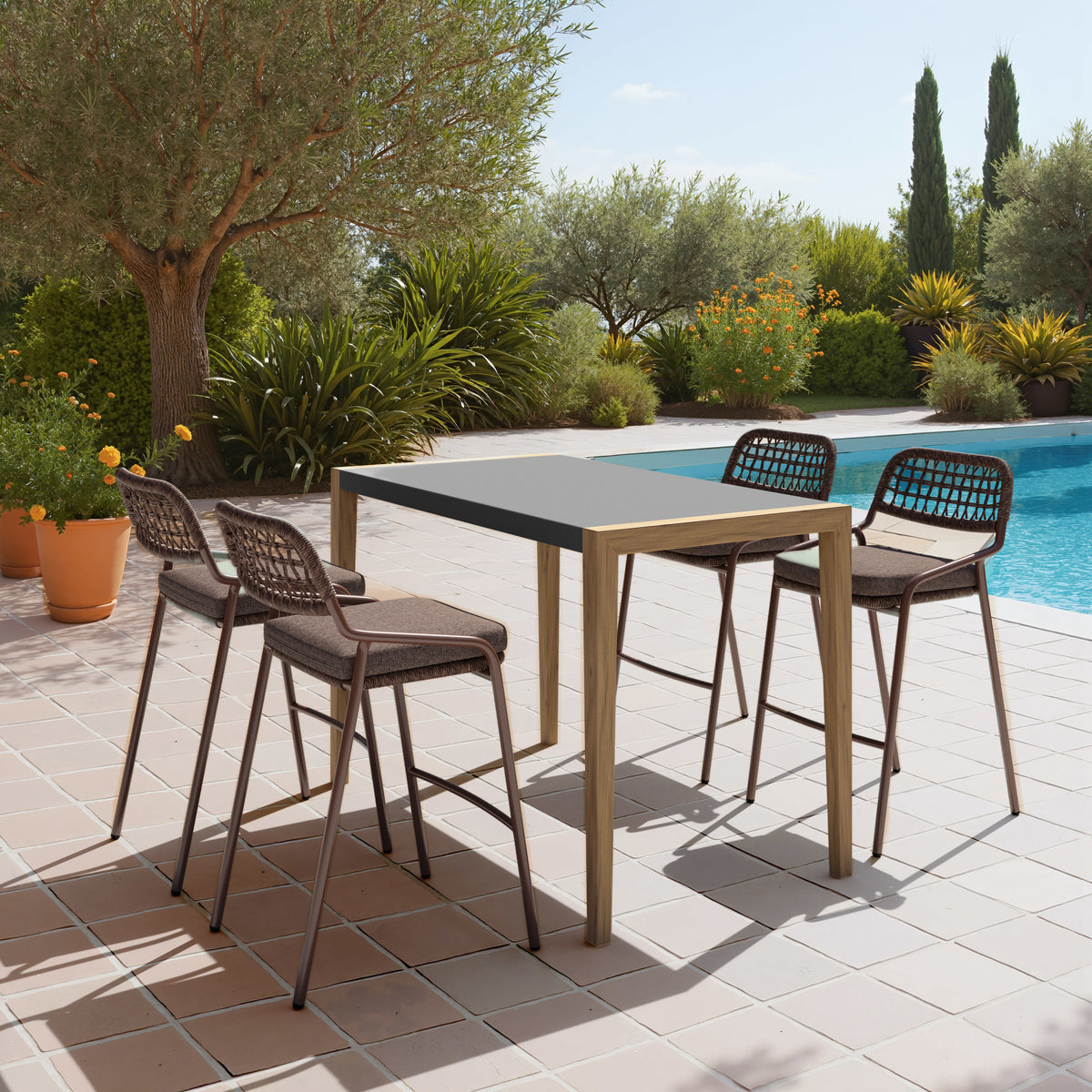Rio Barstool (Set of 2) Brown