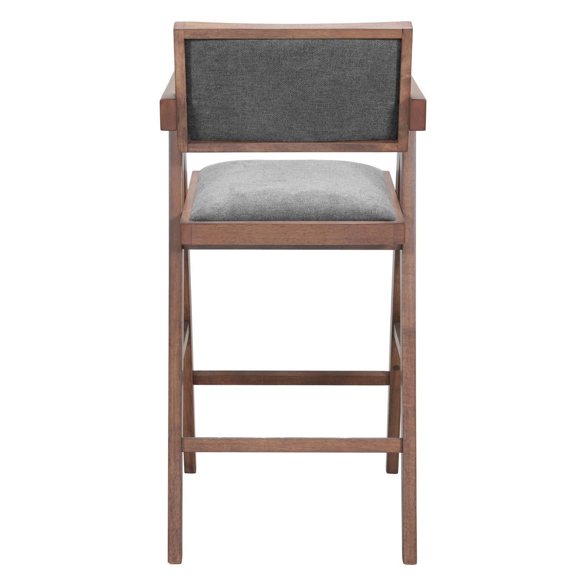 Delhi Barstool (Set of 2) Gray & Walnut