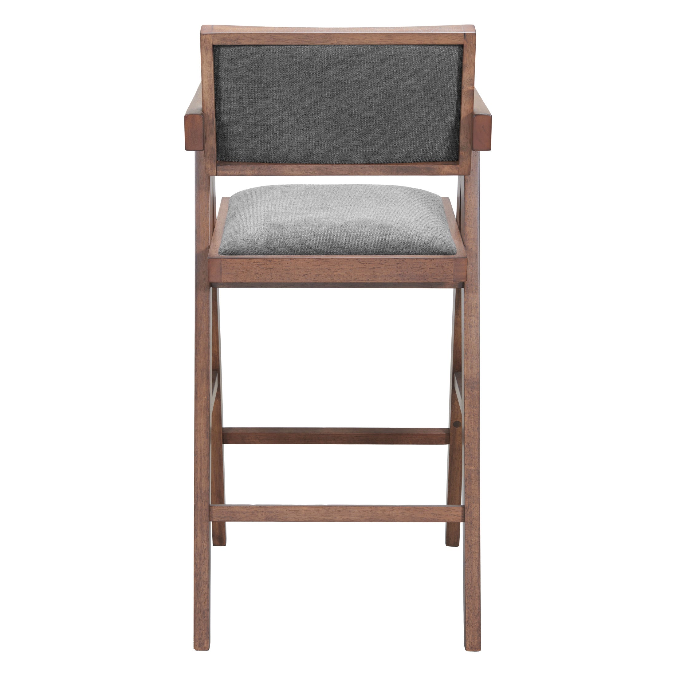 Delhi Barstool (Set of 2) Gray & Walnut