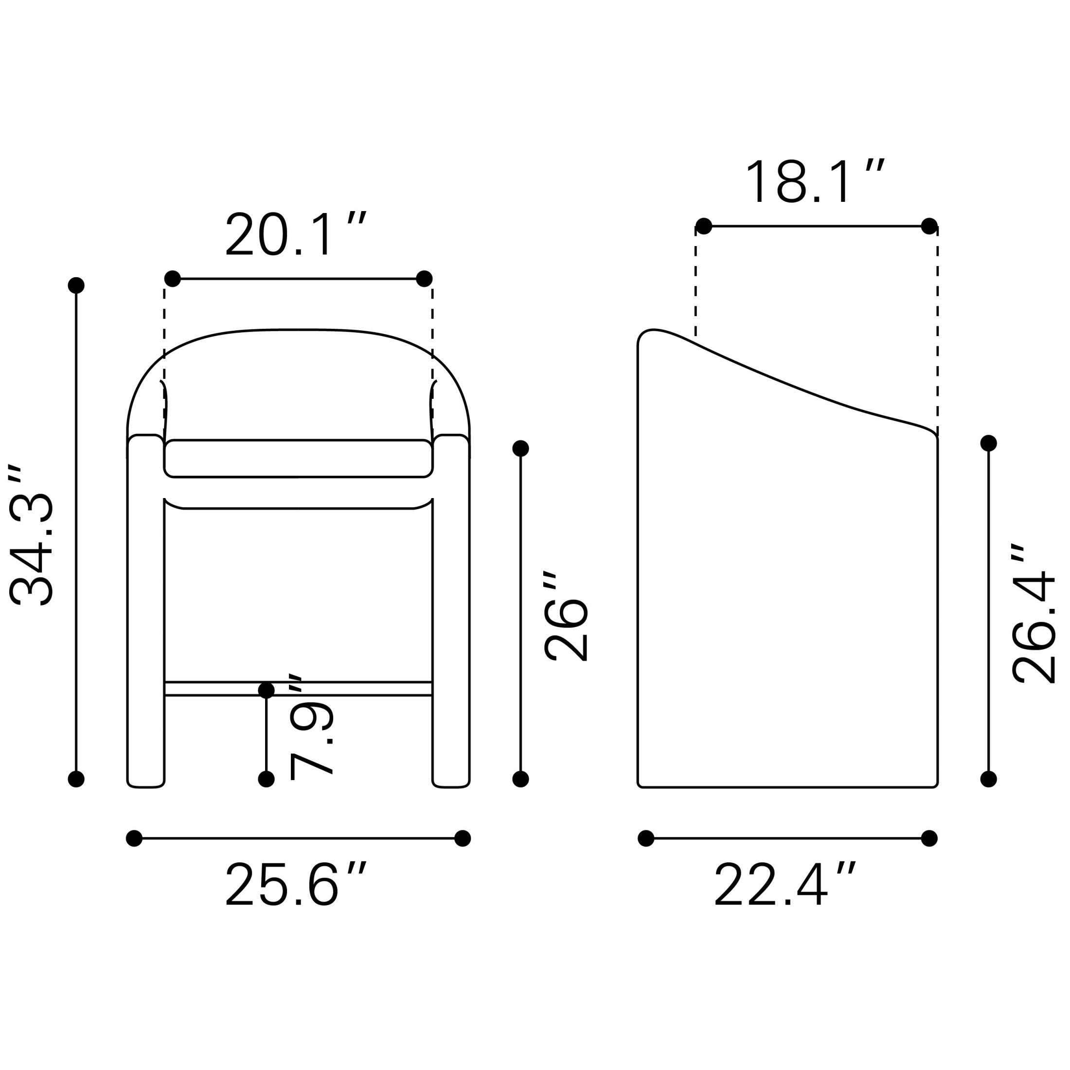 Emas Counter Stool Midnight Gray