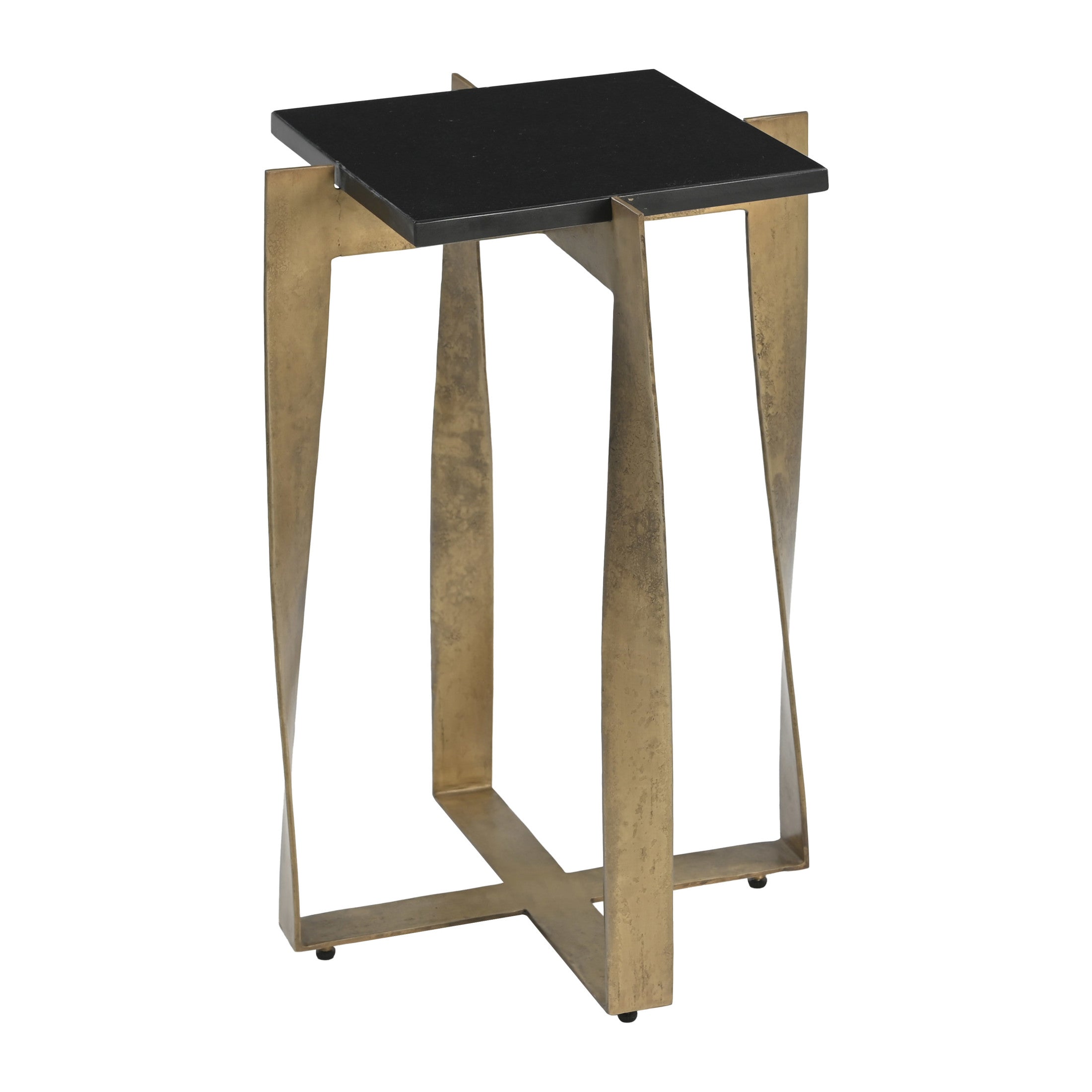 Noara Accent Table Black & Brass